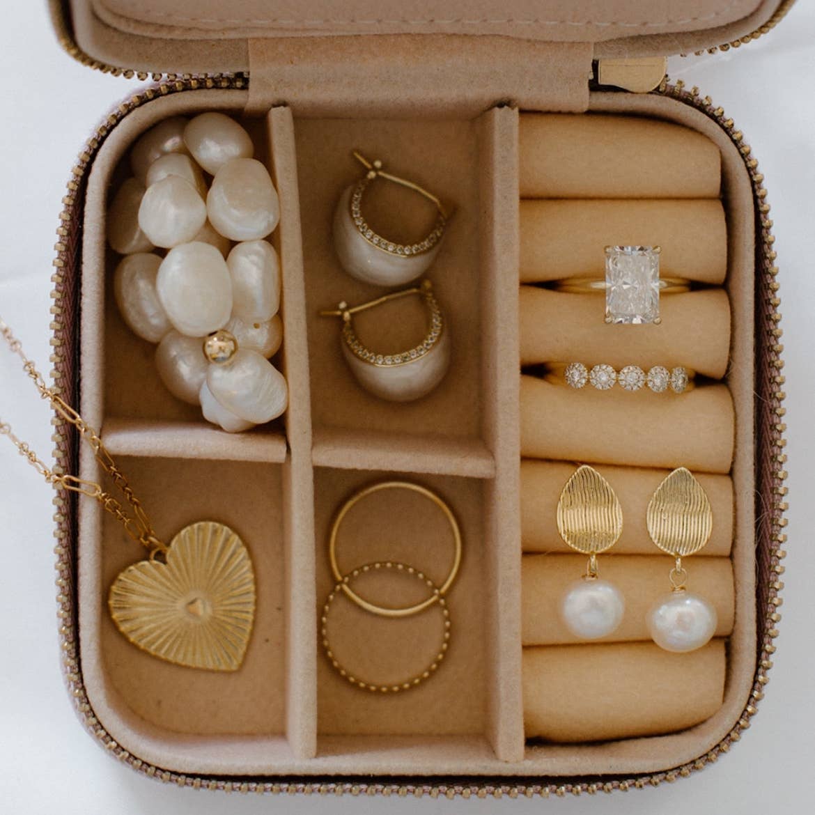 Annie Freshwater Pearl Stud Earrings Gold Filled