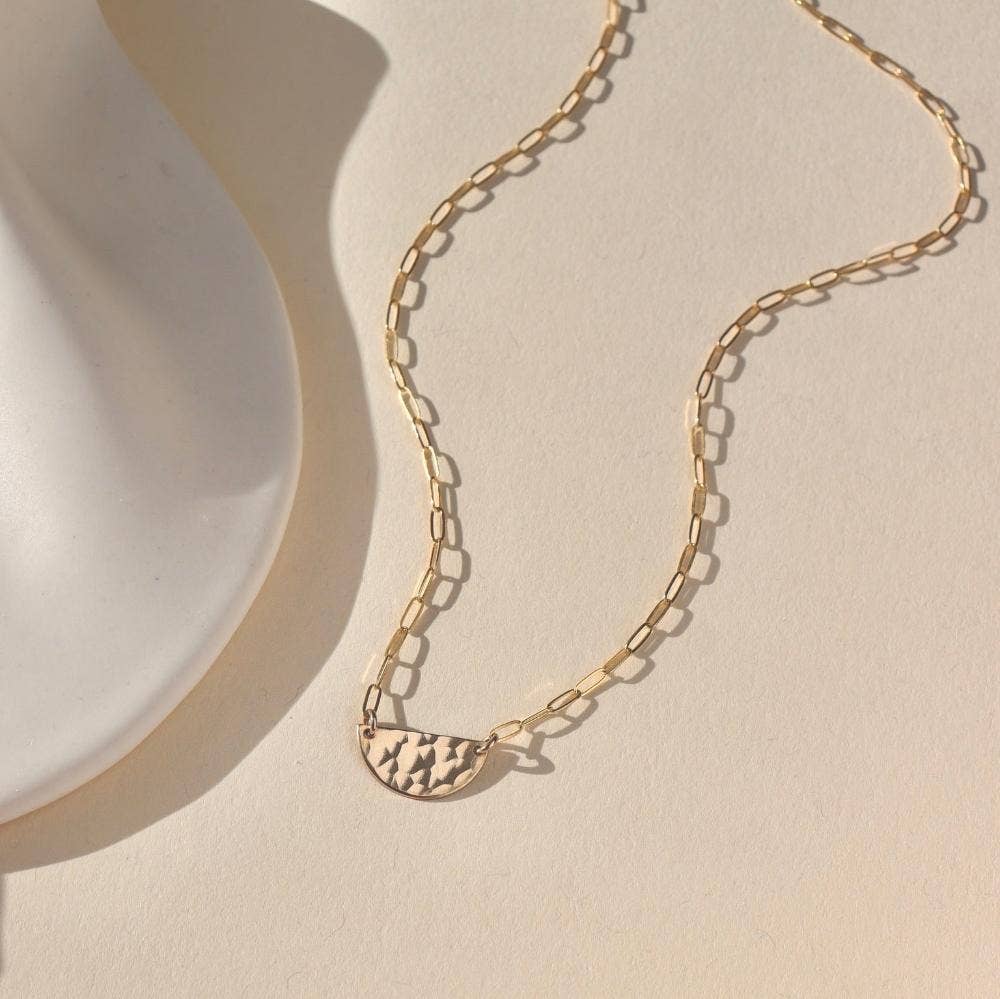 Half Moon Necklace in 14k Gold Fill