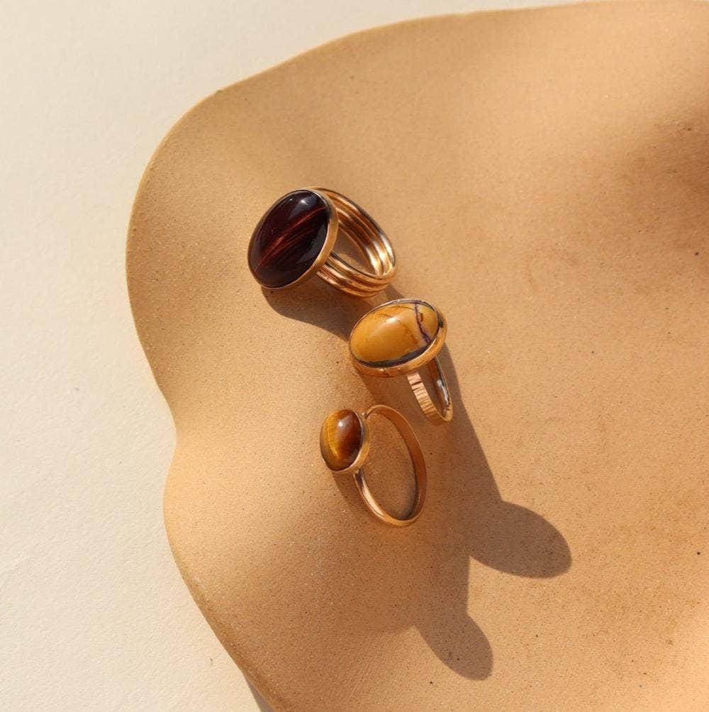 Tigers Eye Ring in 14k Gold Fill or Sterling Silver