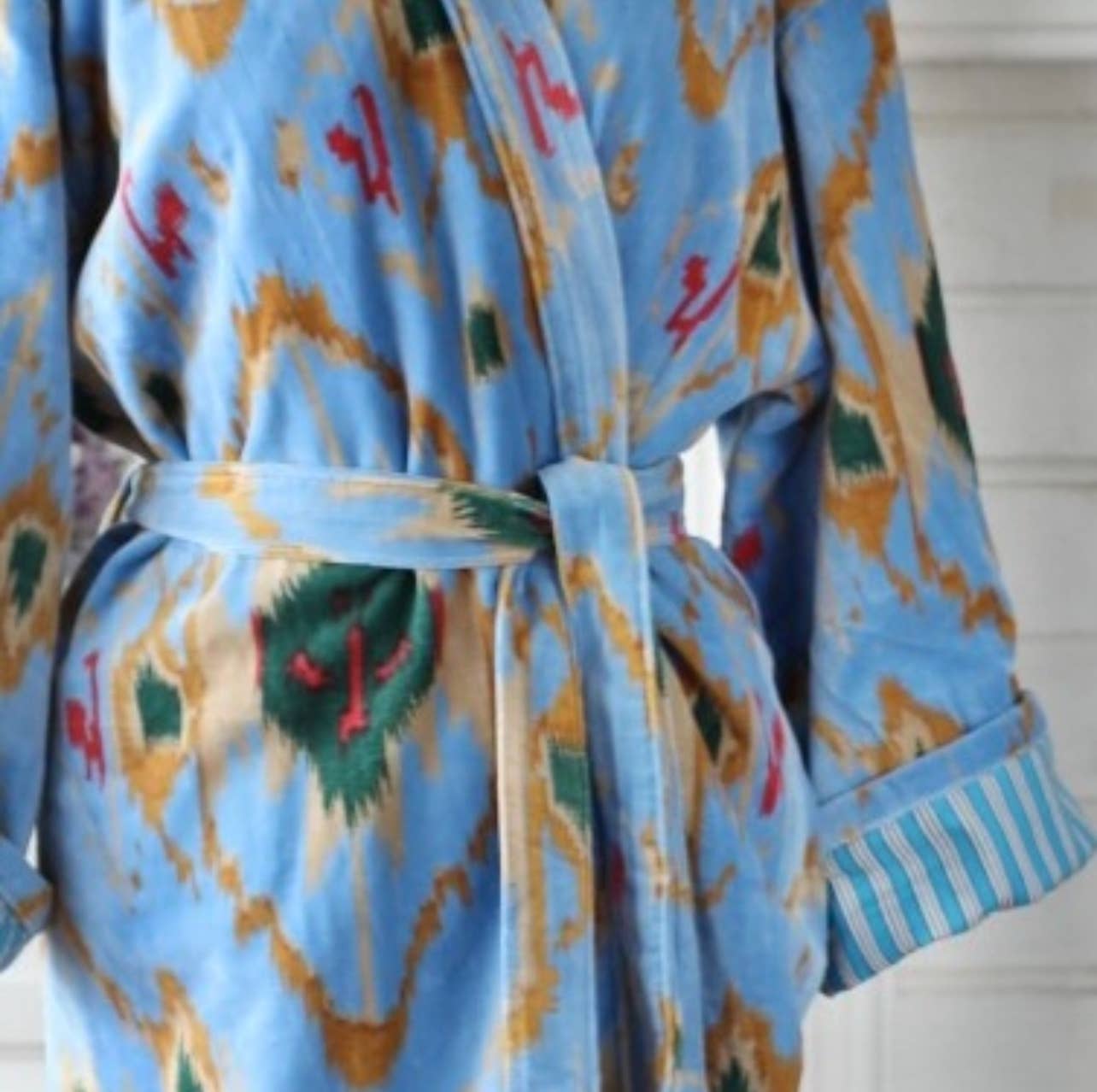 Velvet Mariposa Robe Sky Blue - One Size