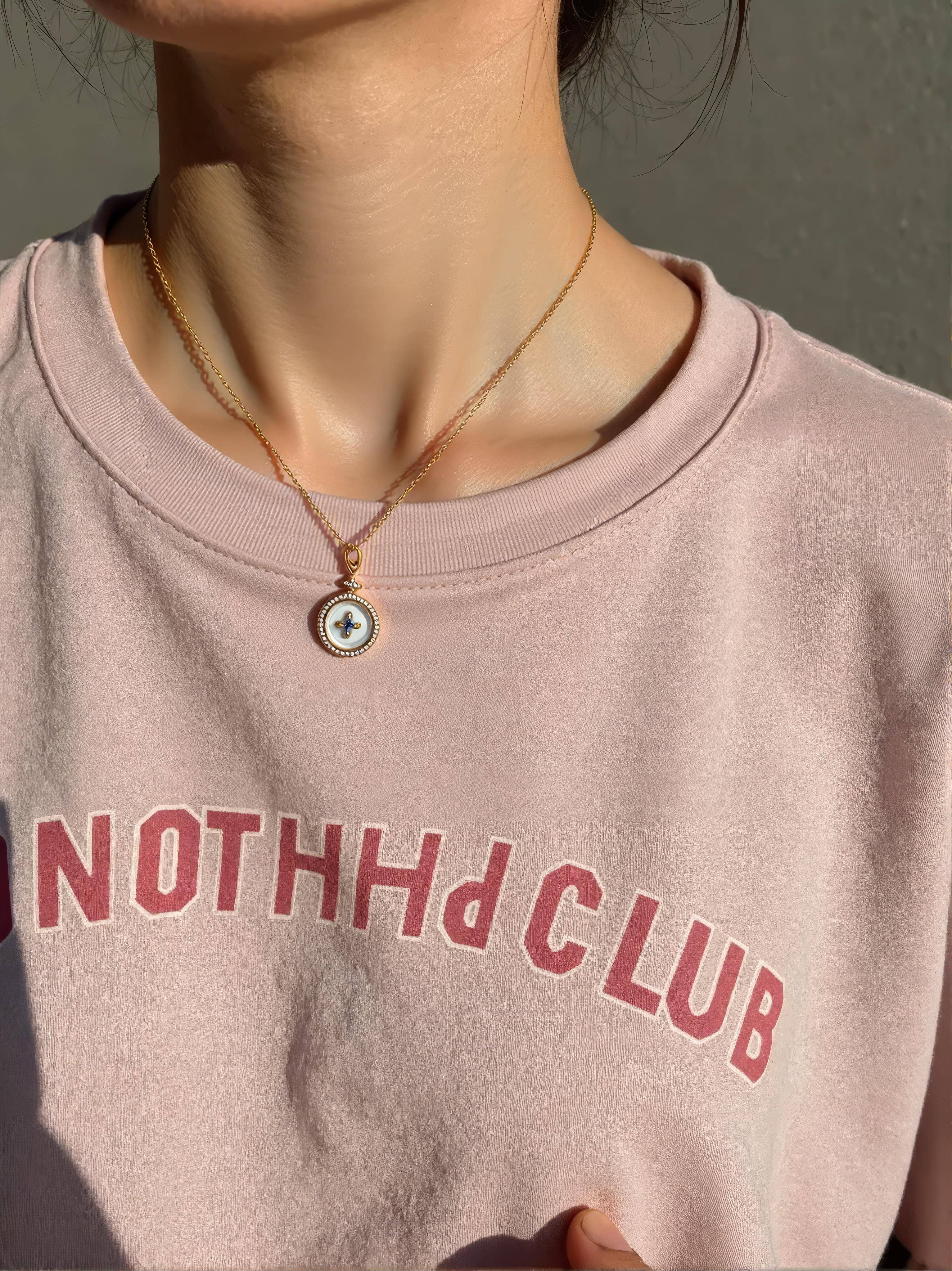 Pave Enamel North Star Pendant