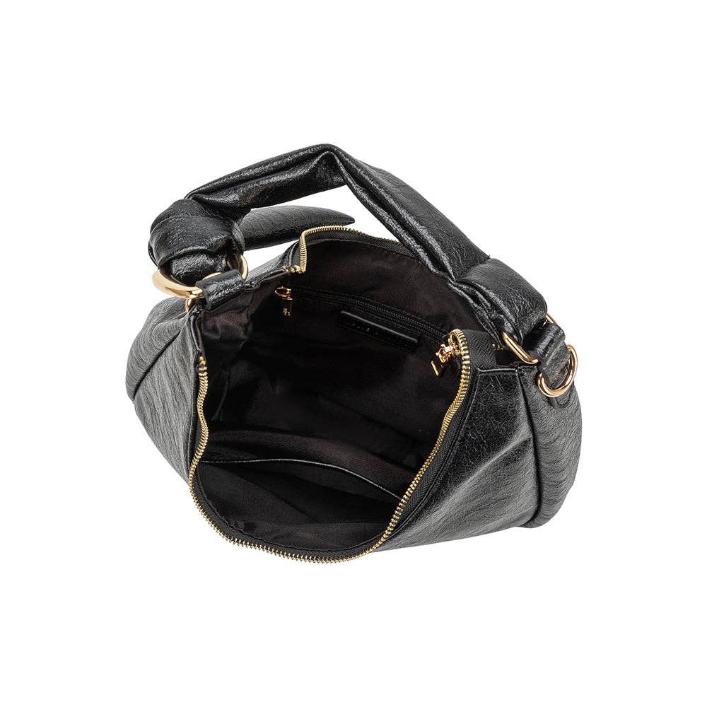 Lilie Black Recycled Vegan Shoulder Bag