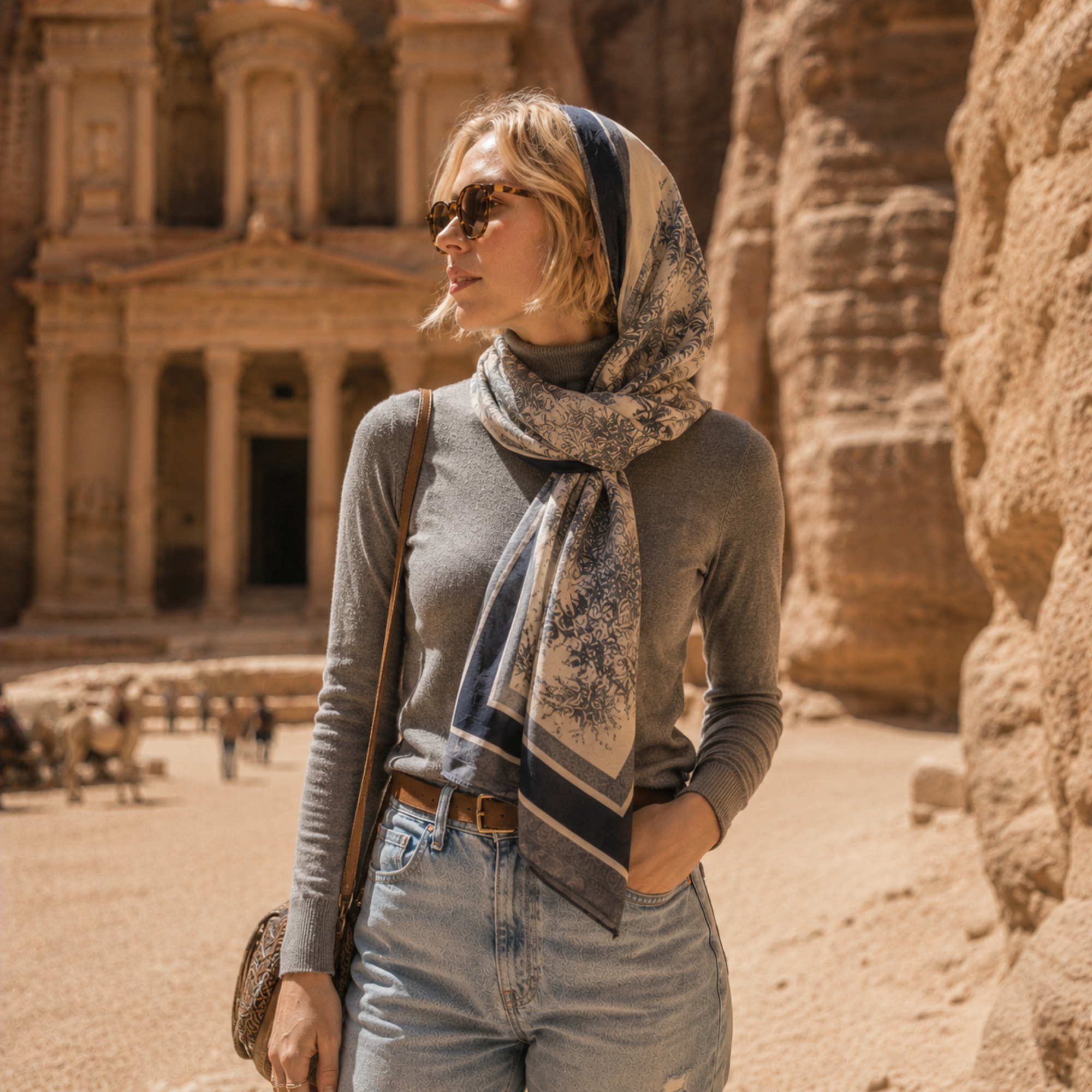 Ellison+Young Viscose Oversized Wrap Scarf, Lightweight Shawl