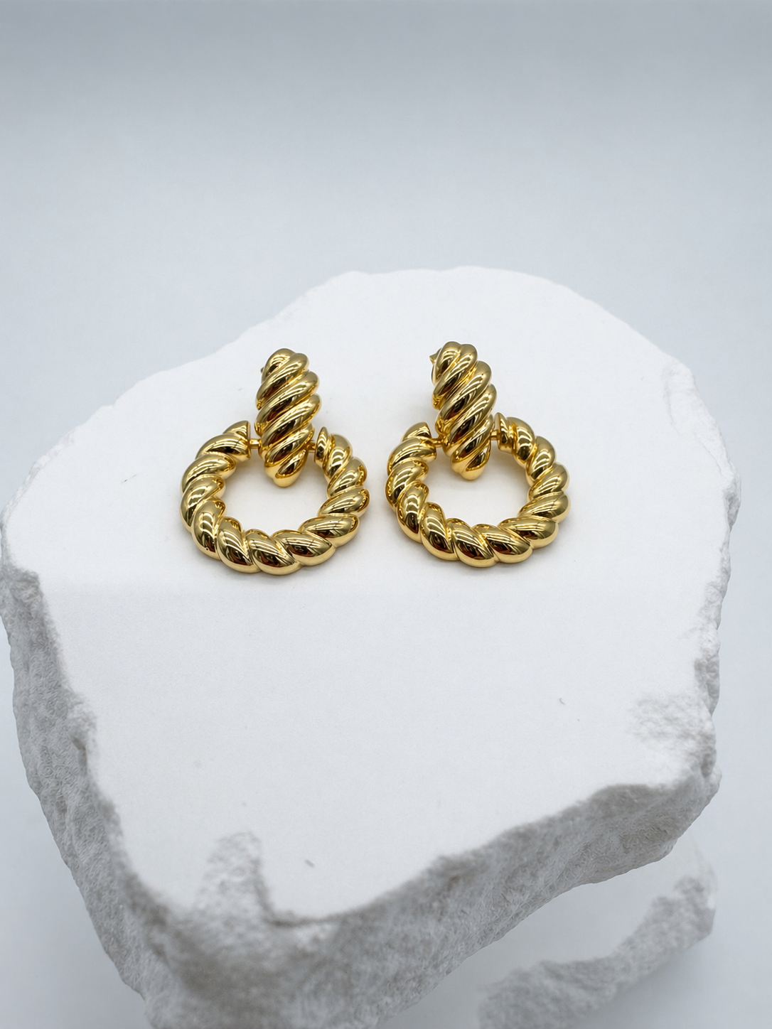 18k Gold Filled Croissant Drop Earrings