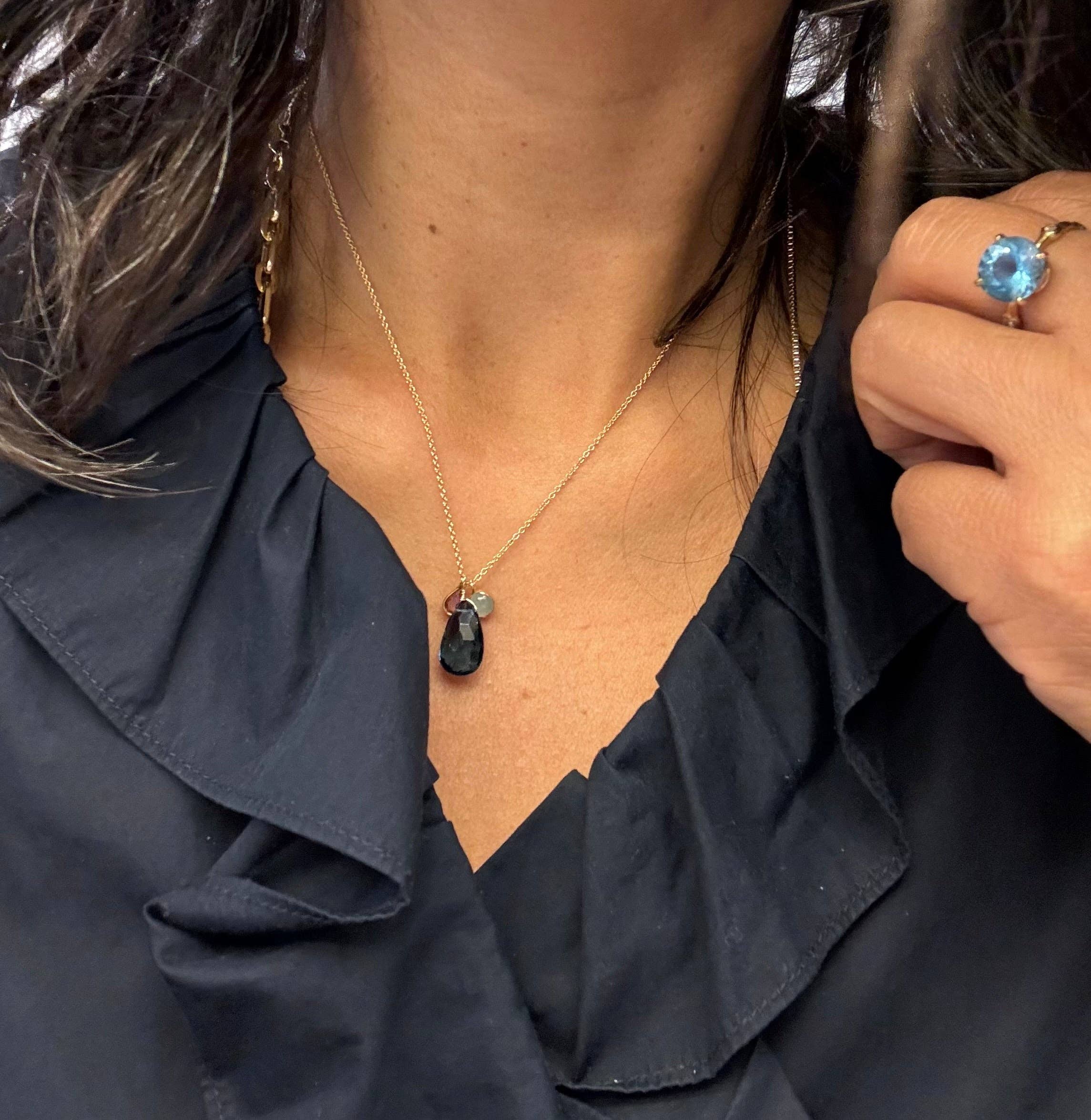 Trio London Blue Charm Necklace