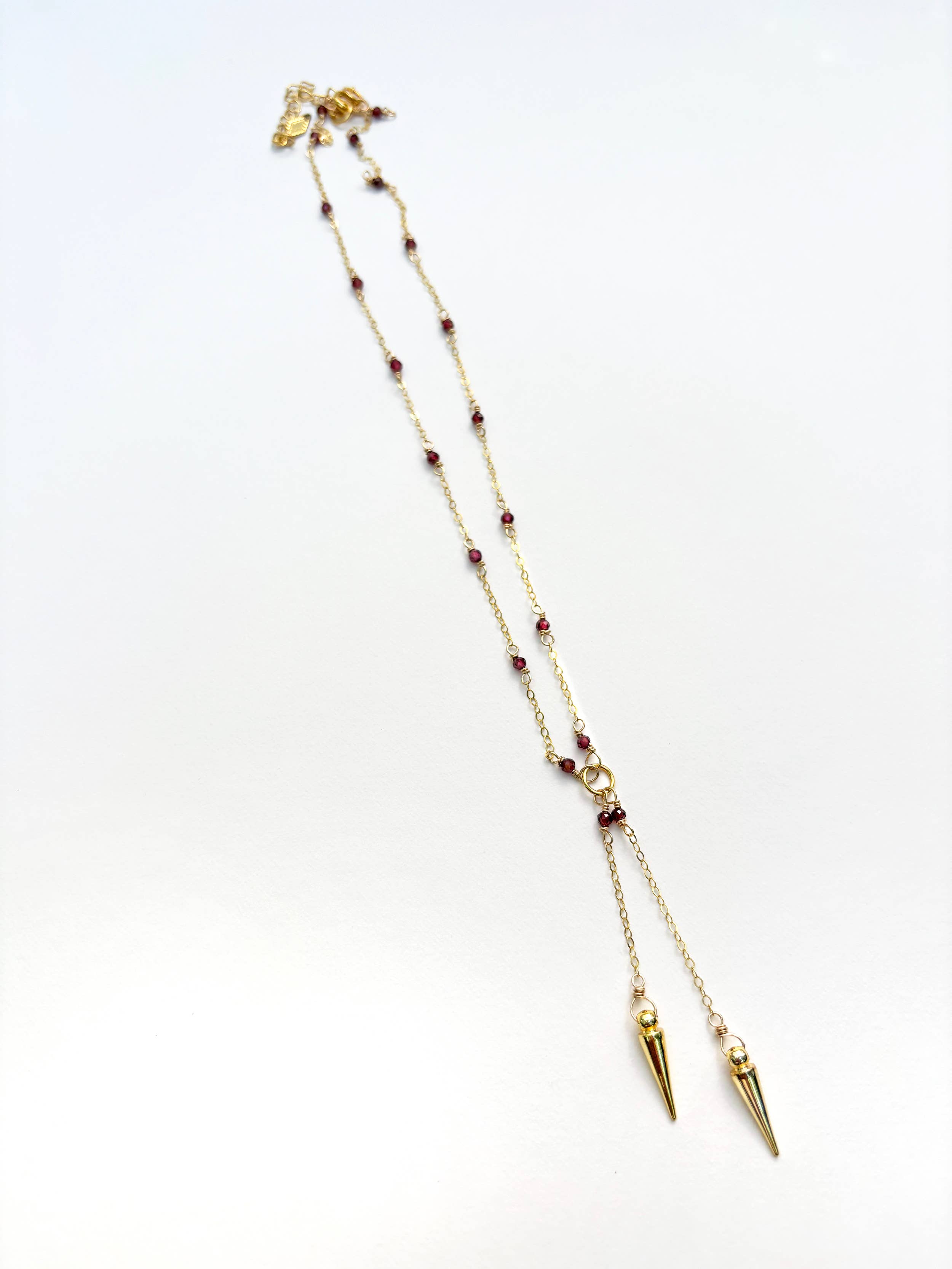 Spike Necklace | Garnet Necklace