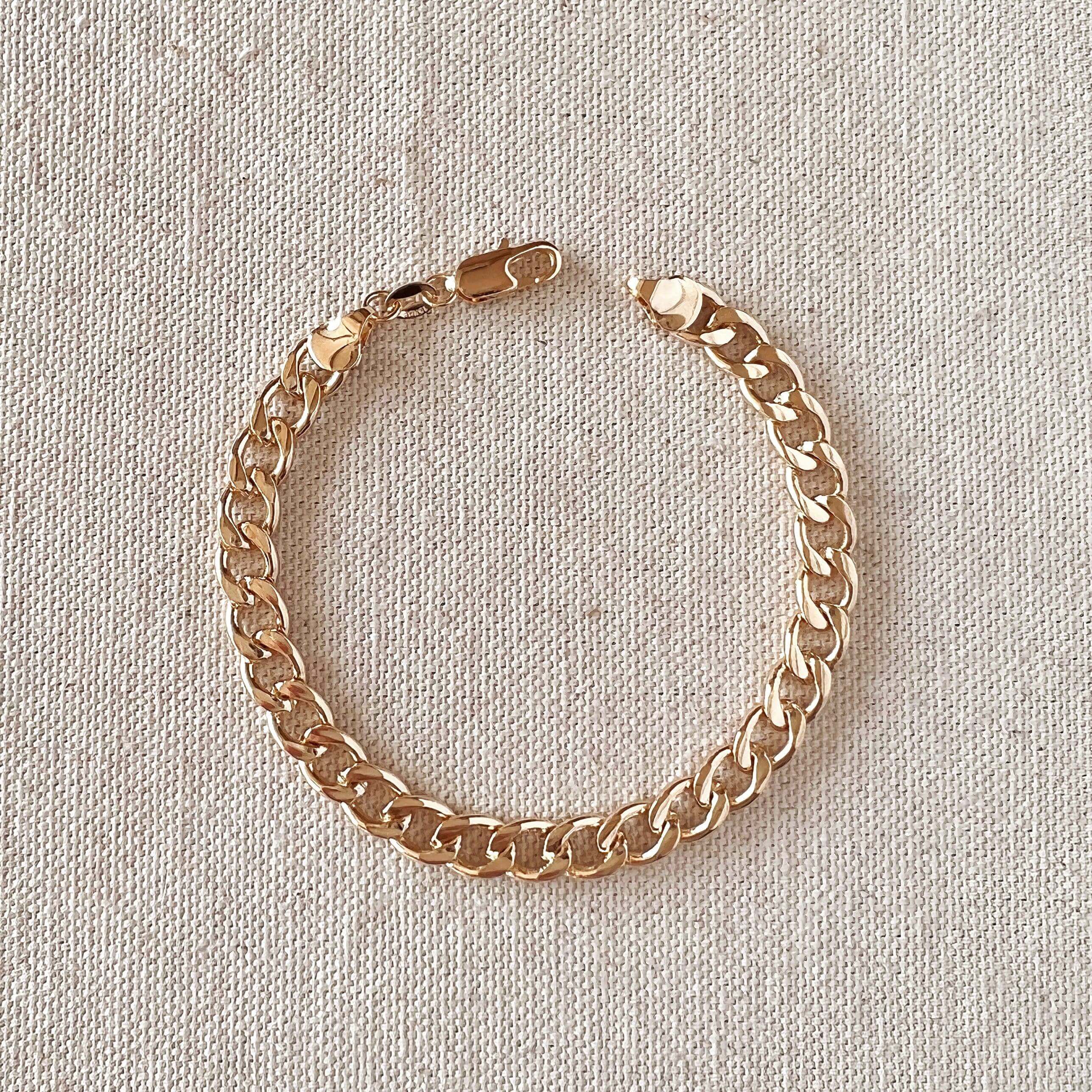 18k Gold Filled Unisex Chunky Cuban Bracelet