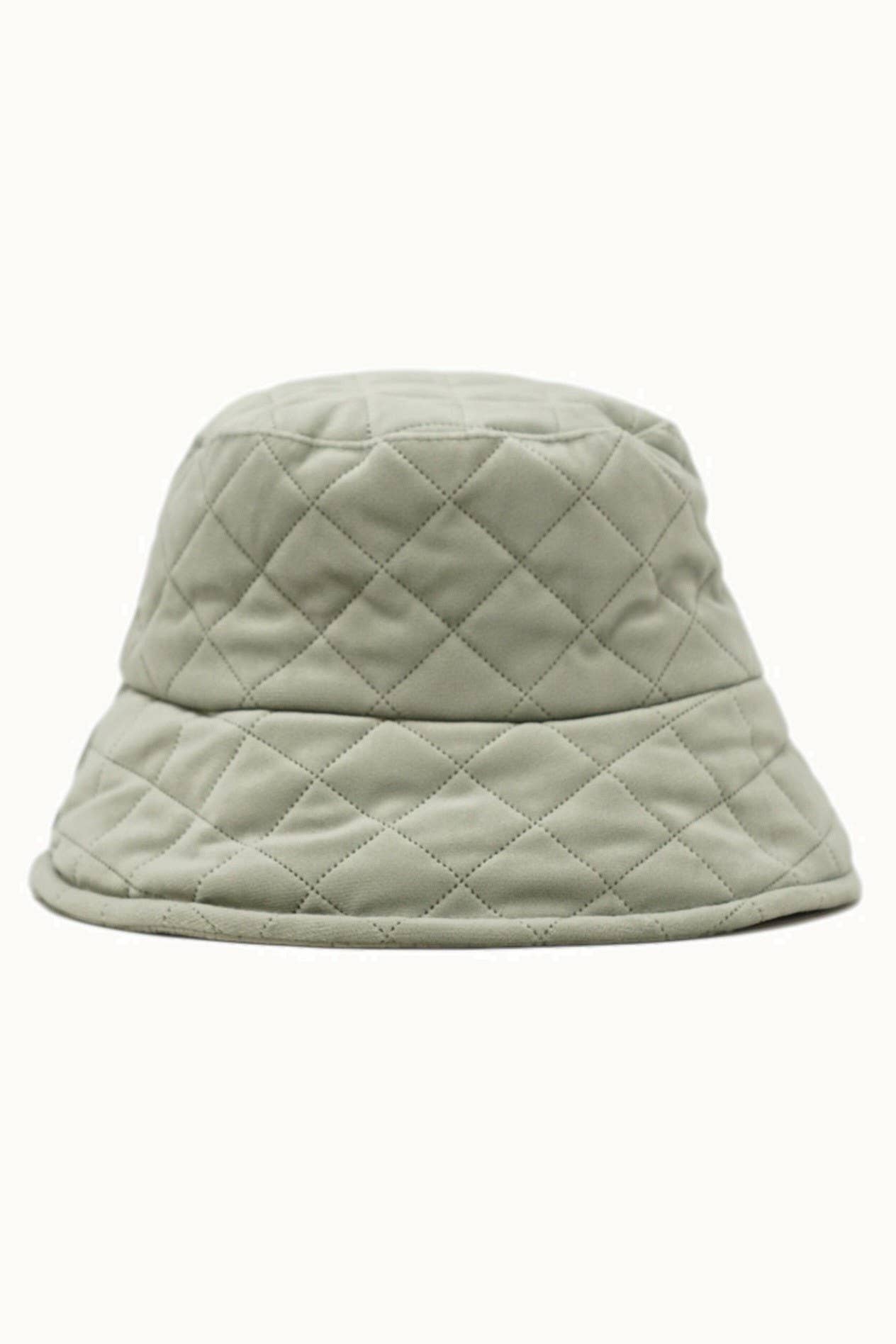Quilted Solid Soft Plush Bucket Hat
