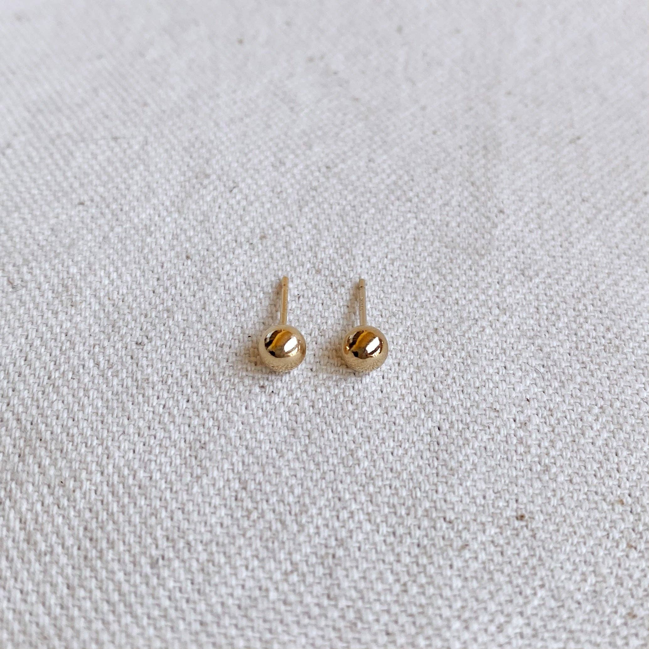 14k Gold Filled 5.0mm Ball Stud Earrings