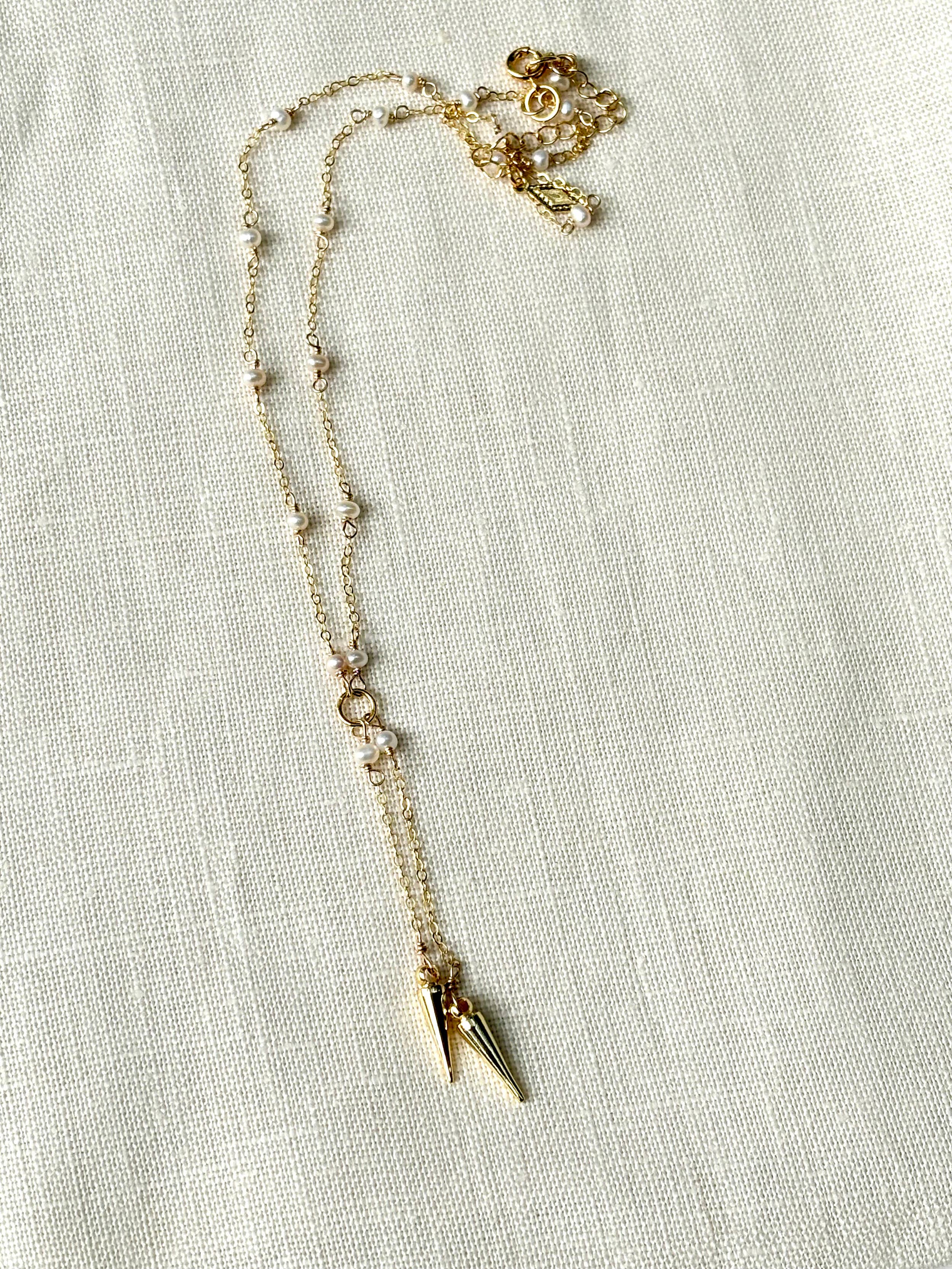 Spike Necklace | Freshwater Pearl