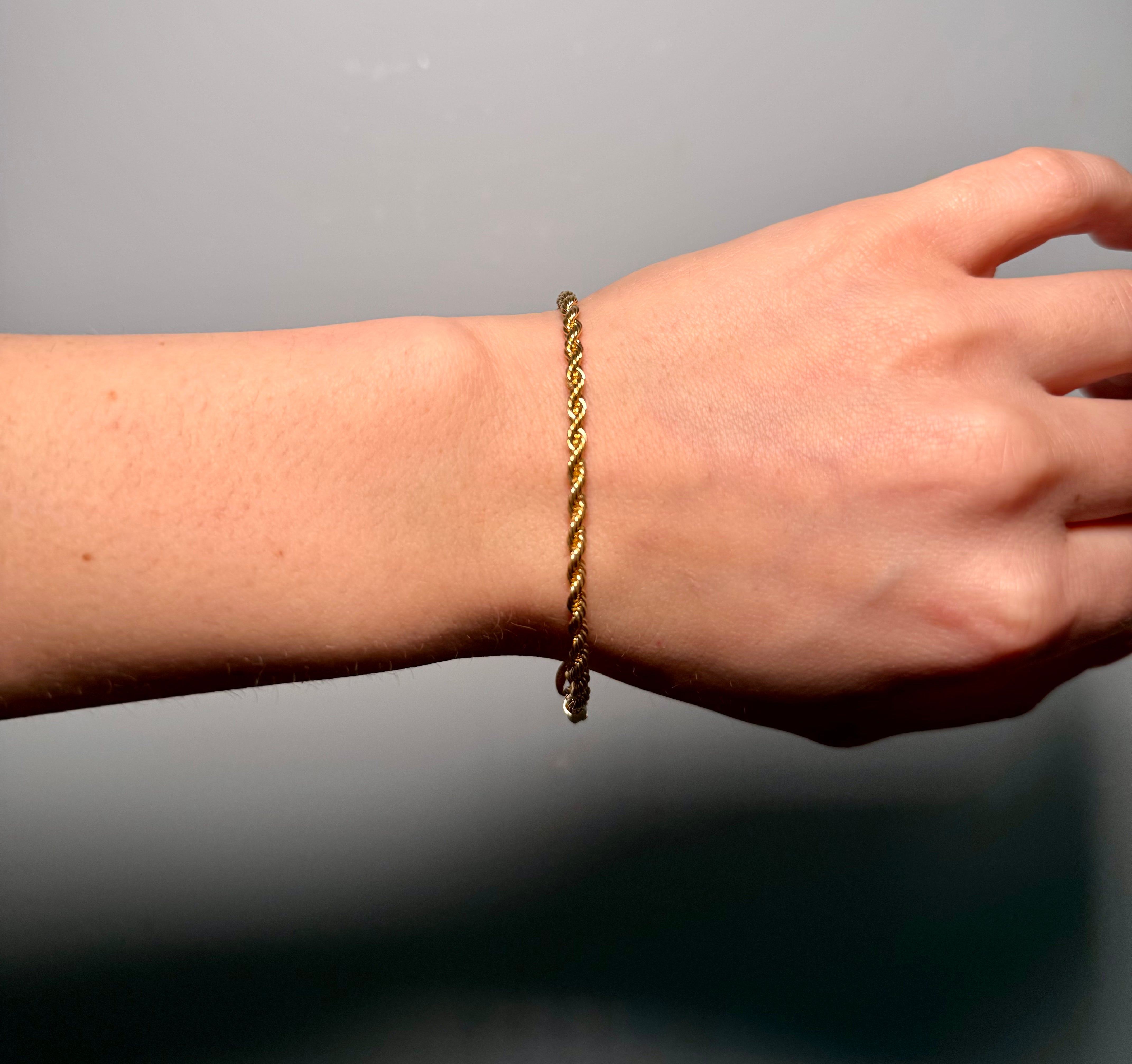 18k Gold Filled 4mm Rope Bracelet