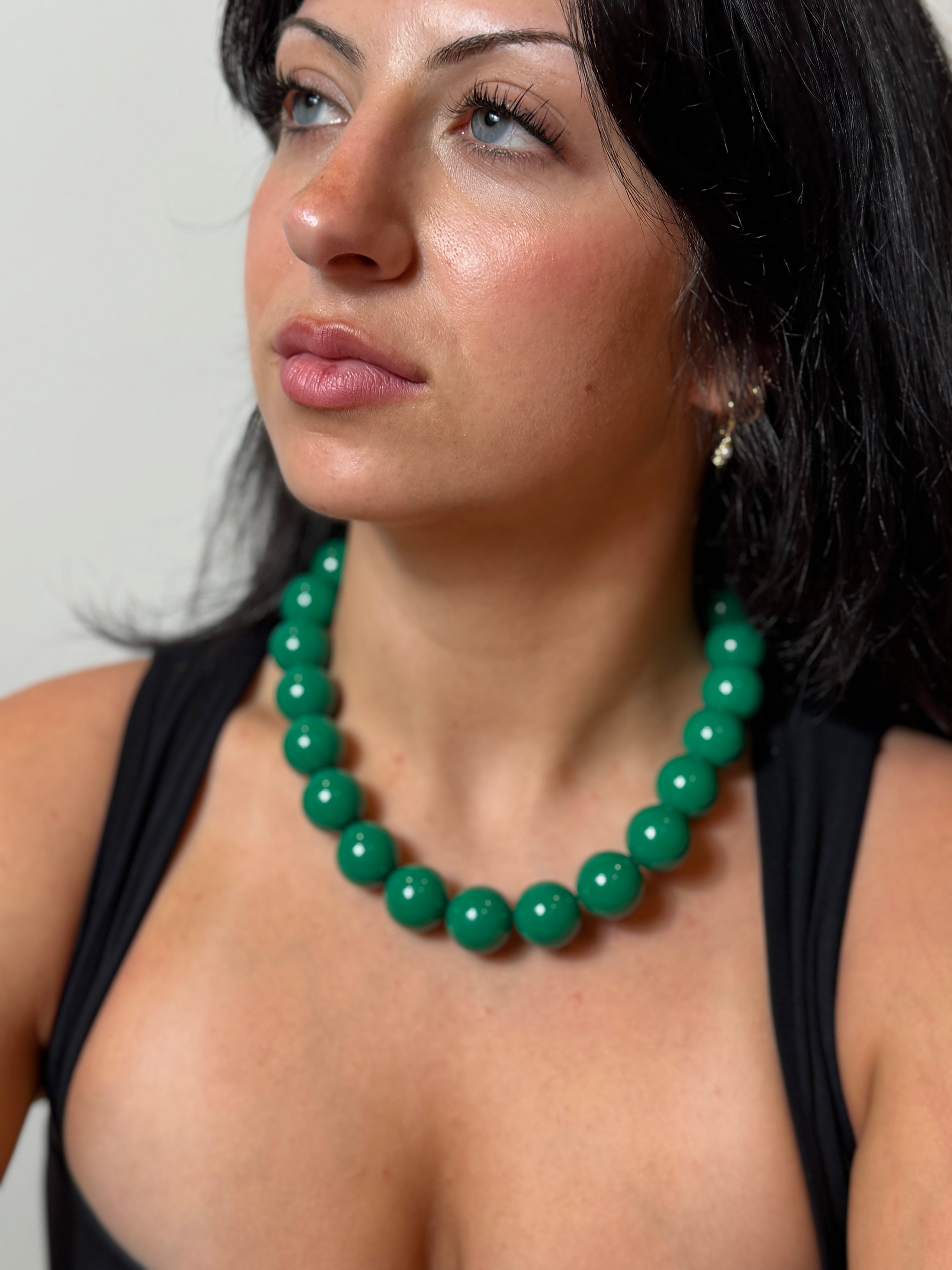 Beaded Color Gumball Statement Necklace