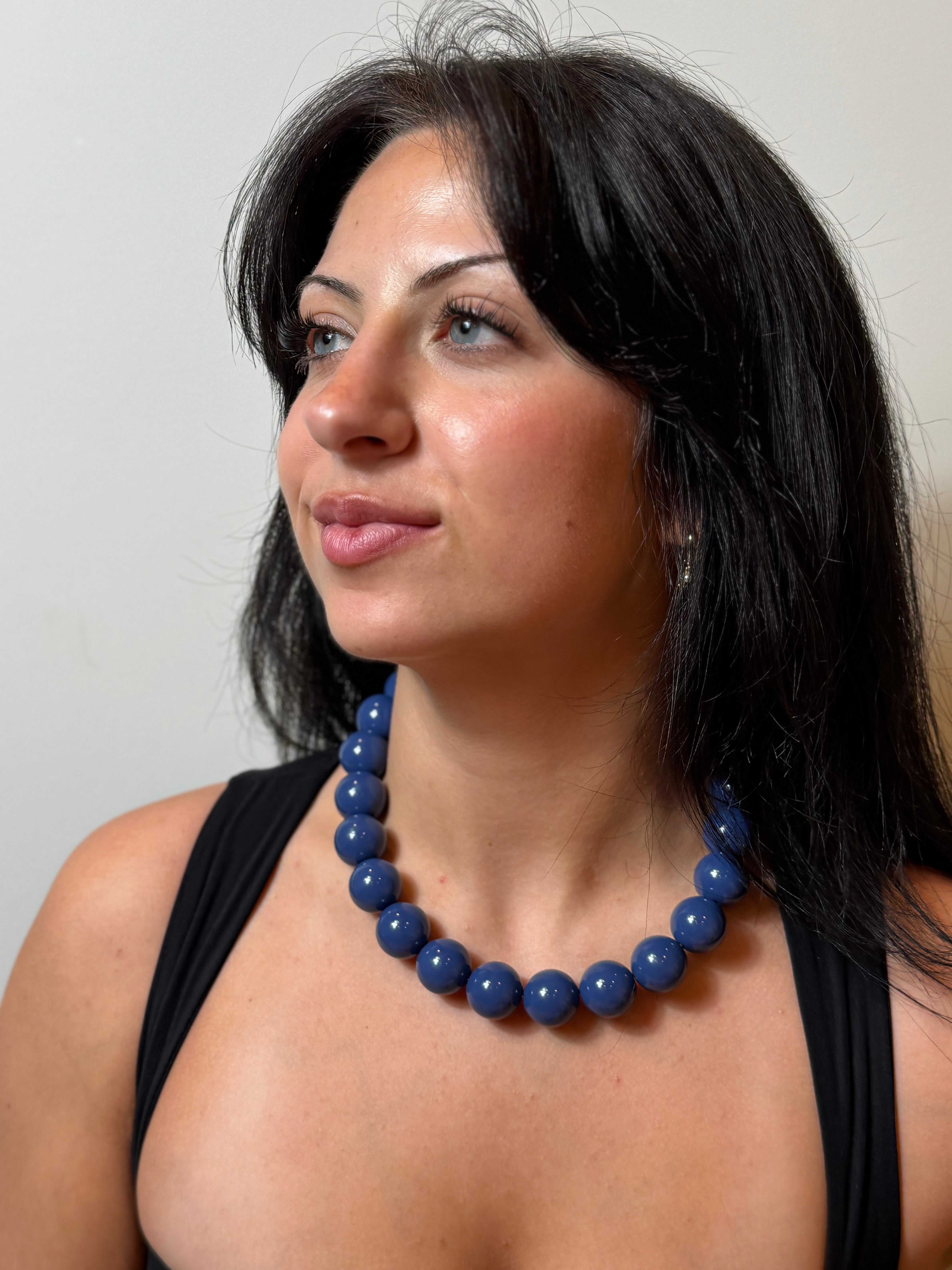 Beaded Color Gumball Statement Necklace