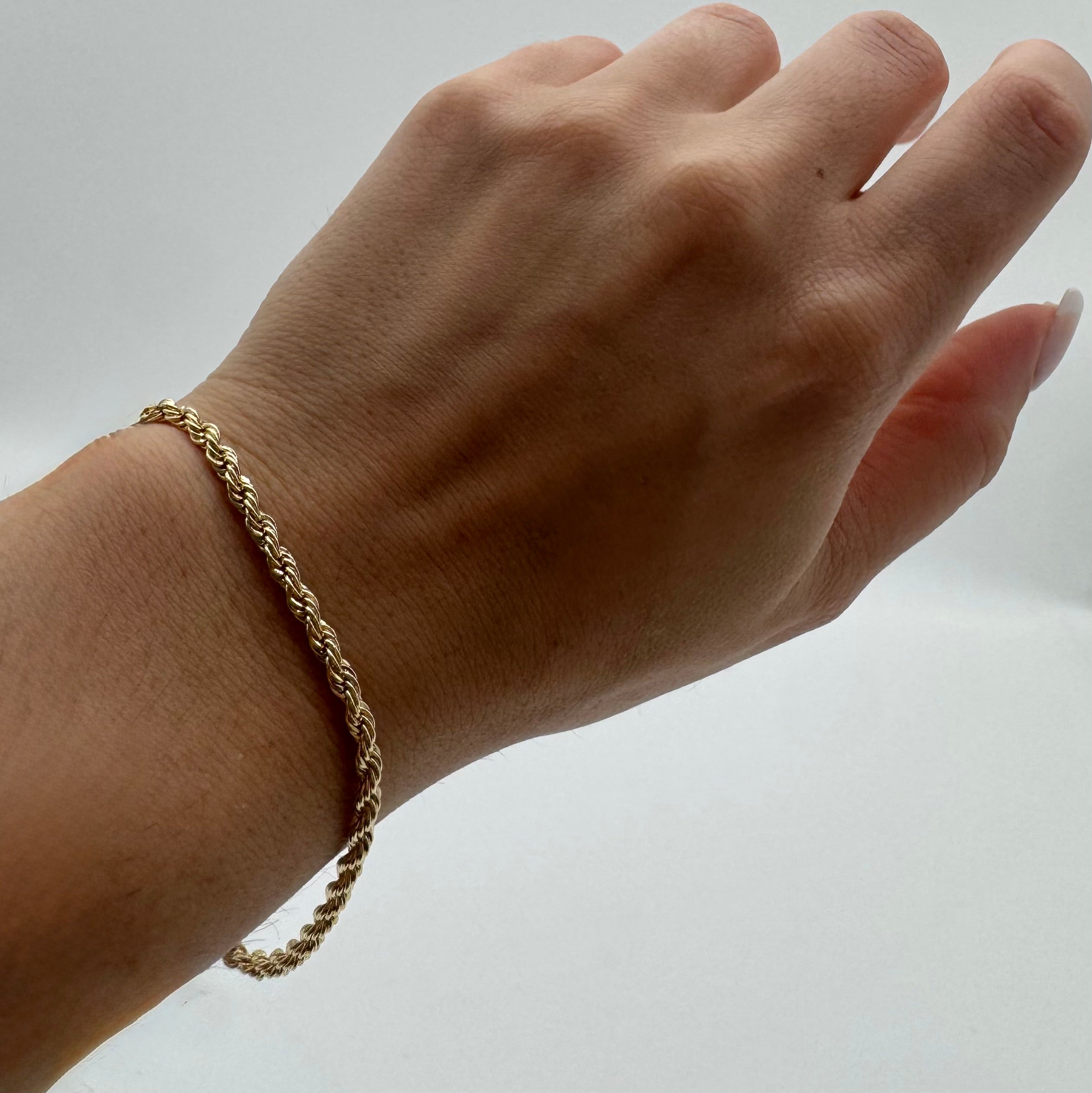 18k Gold Filled 4mm Rope Bracelet