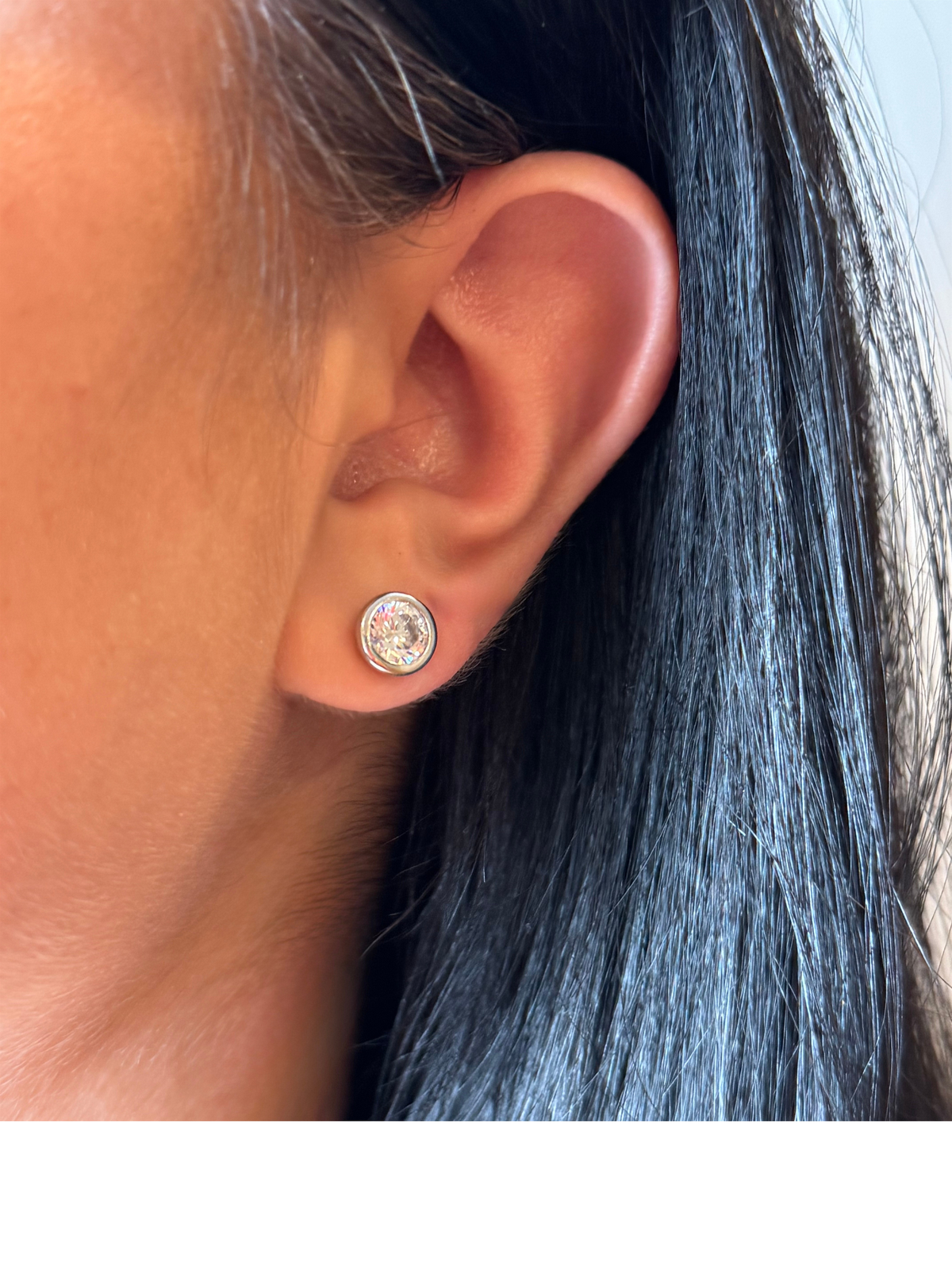 Sterling Silver CZ Stud