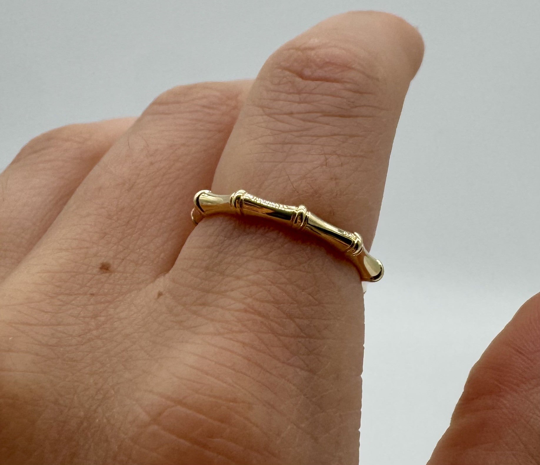 18k Gold Filled Bamboo Band Ring