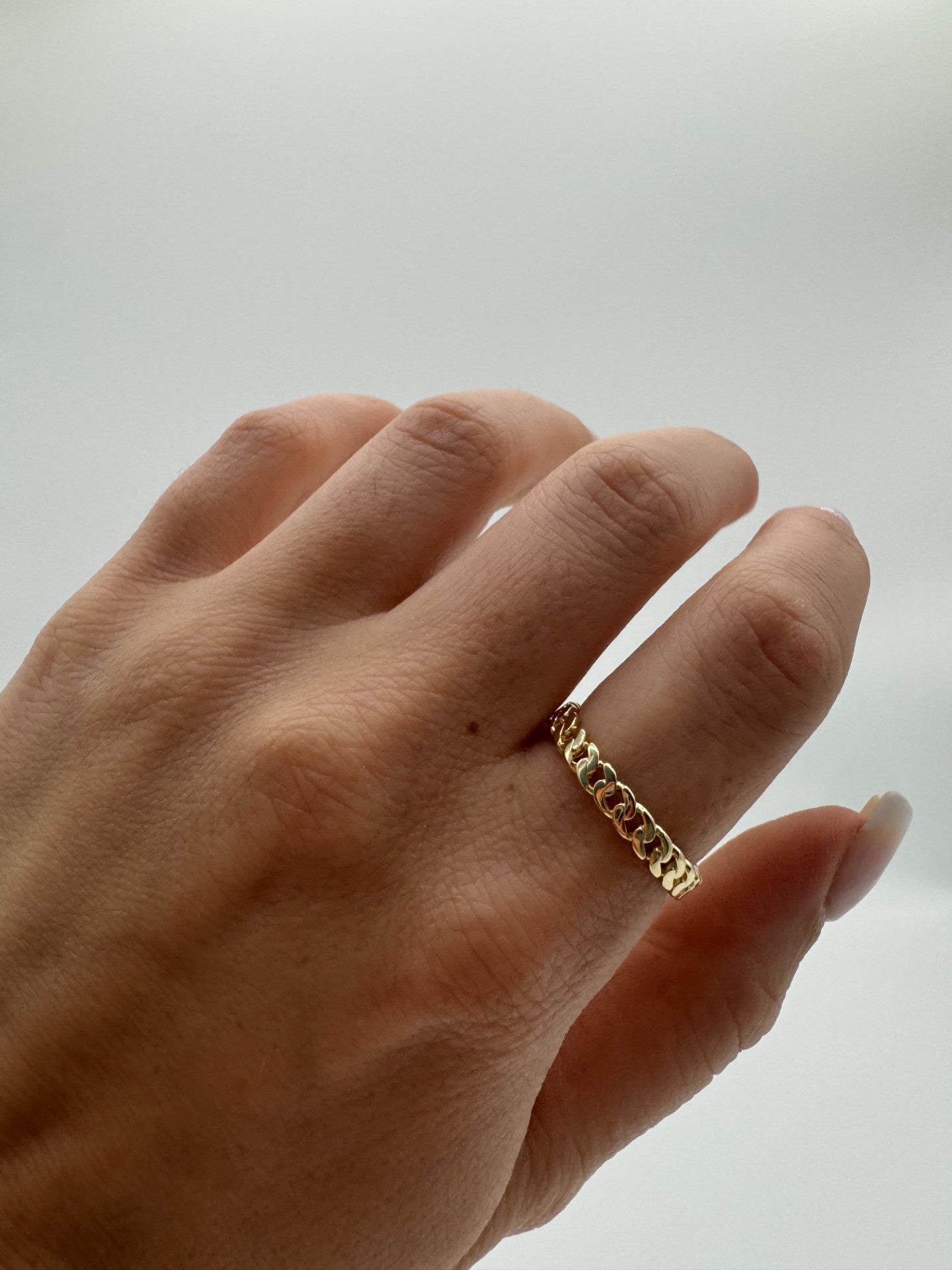 18k Gold Filled 2.5mm Cuban Chain Ring
