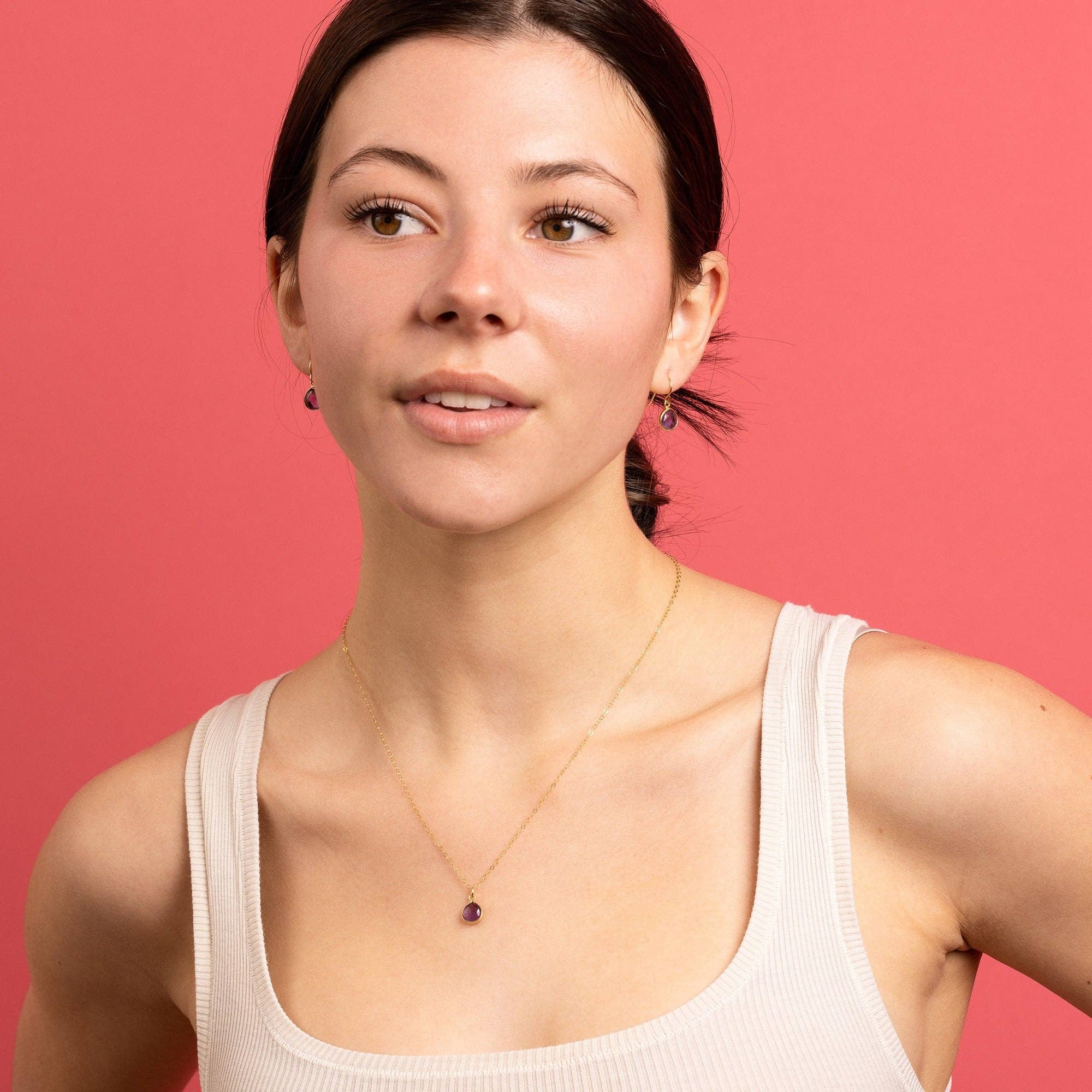 Amethyst Drop Earrings