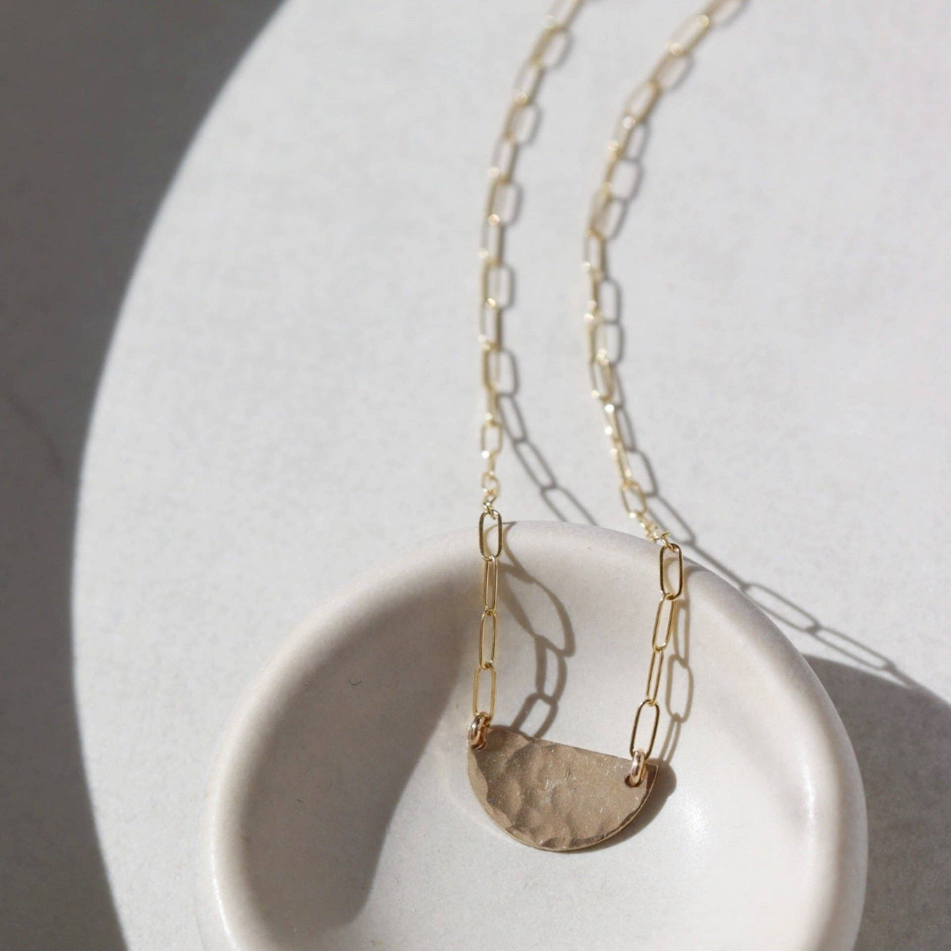 Half Moon Necklace in 14k Gold Fill