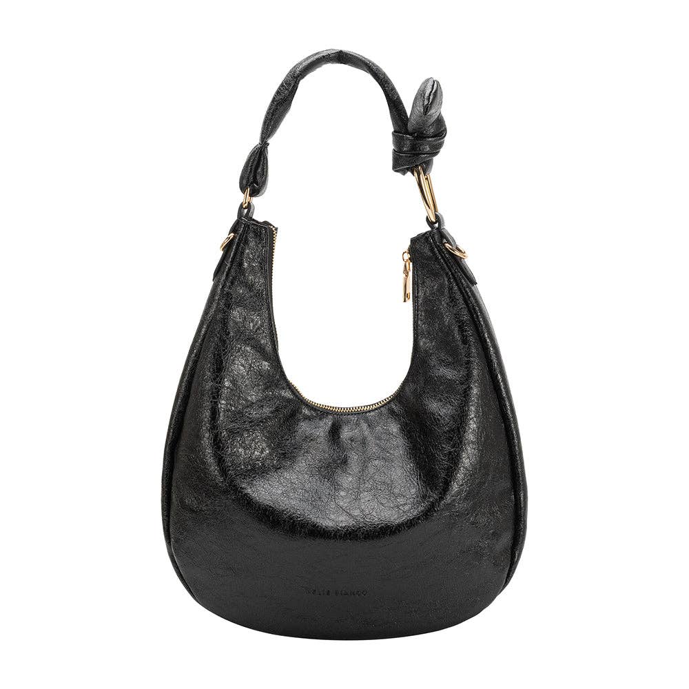 Lilie Black Recycled Vegan Shoulder Bag