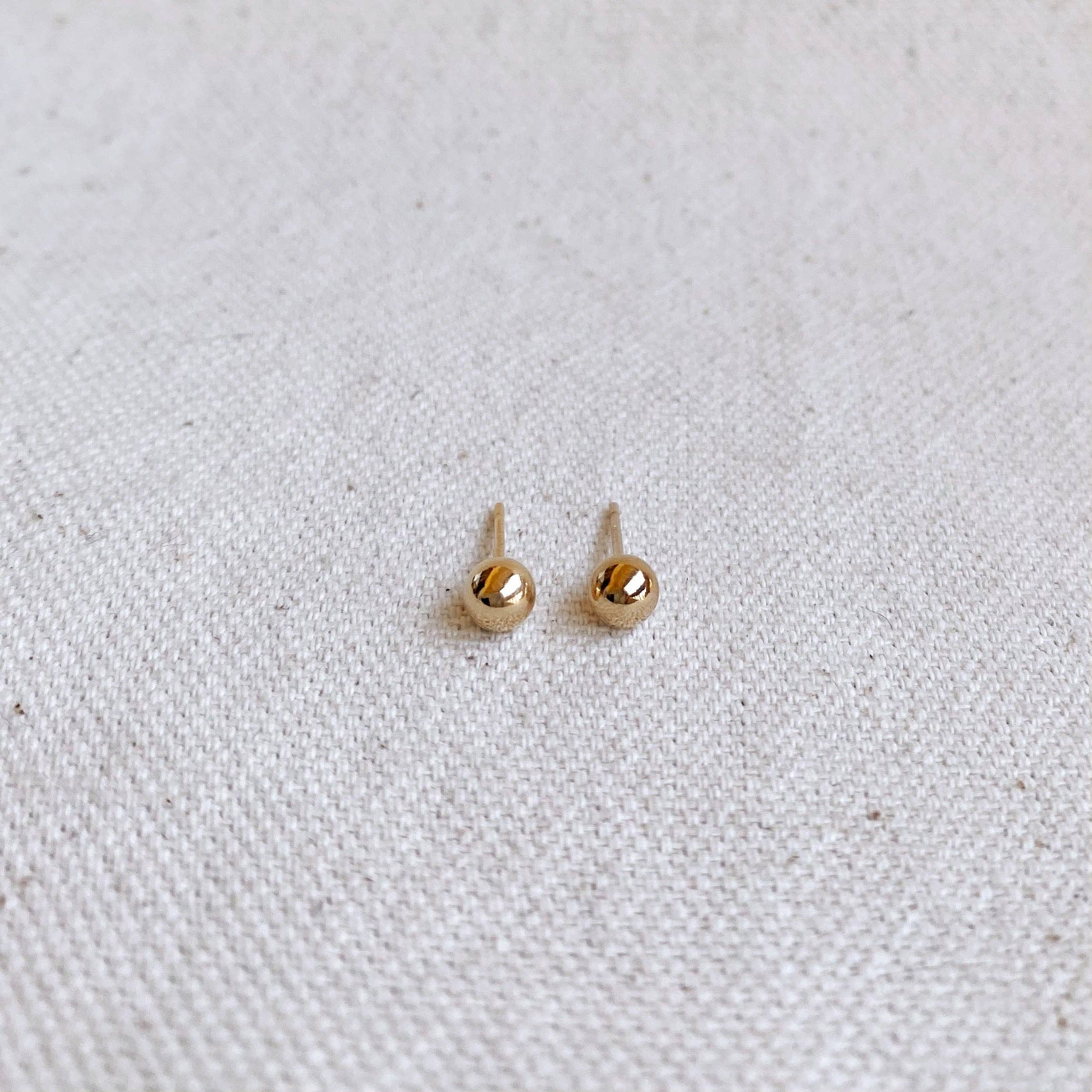14k Gold Filled 5.0mm Ball Stud Earrings