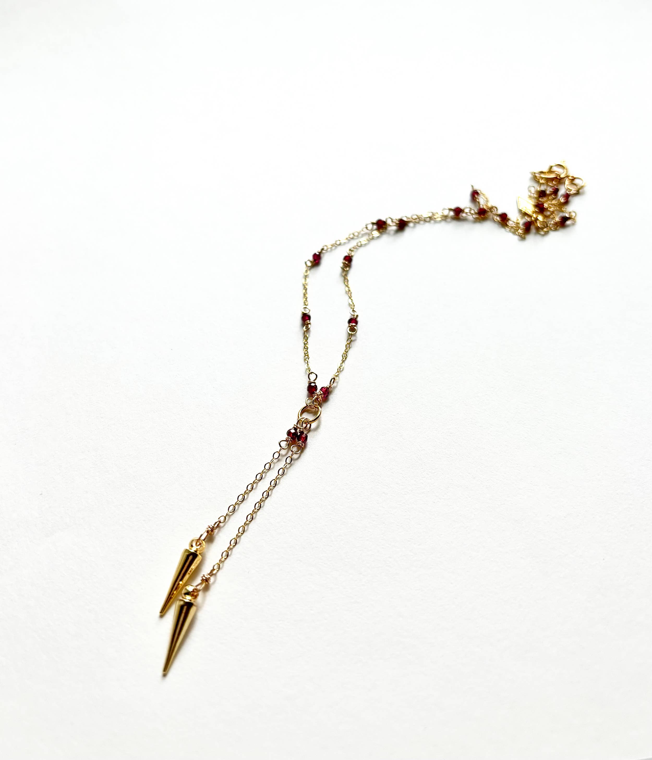 Spike Necklace | Garnet Necklace