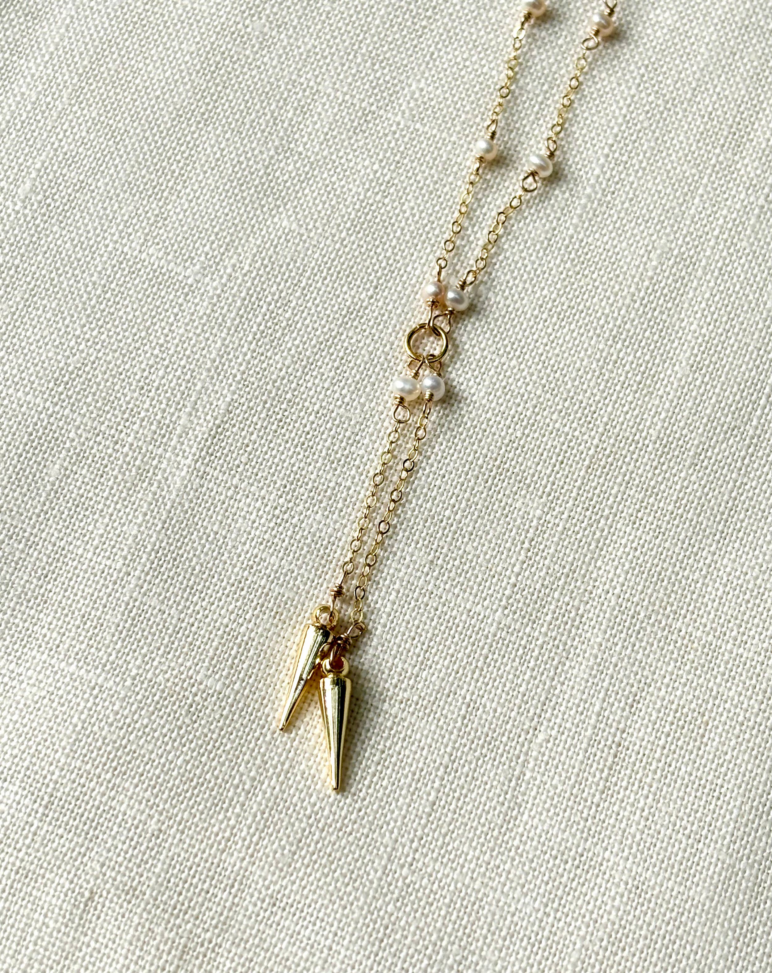 Spike Necklace | Freshwater Pearl