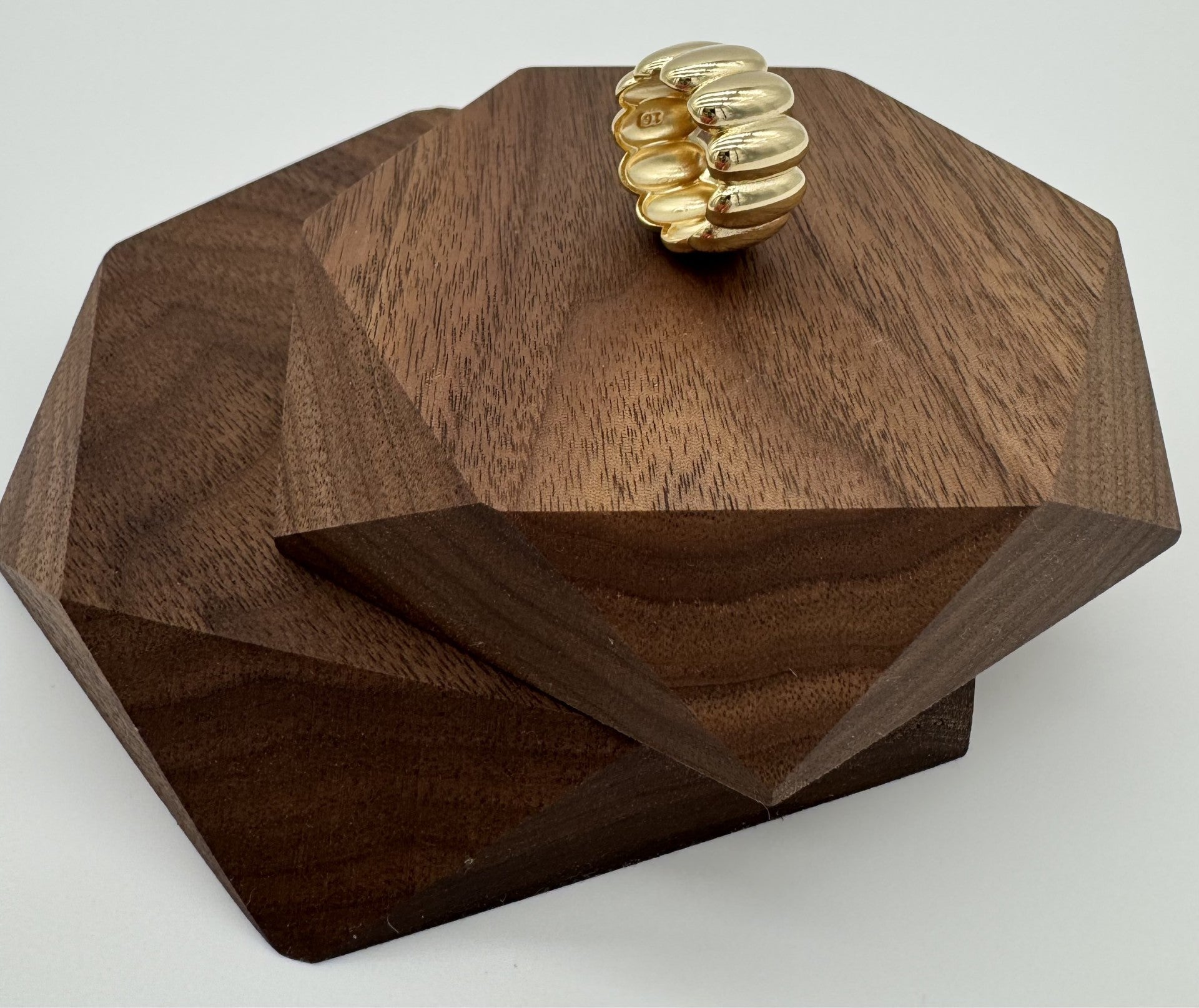 18k Gold Filled Oversized Scalloped Ring