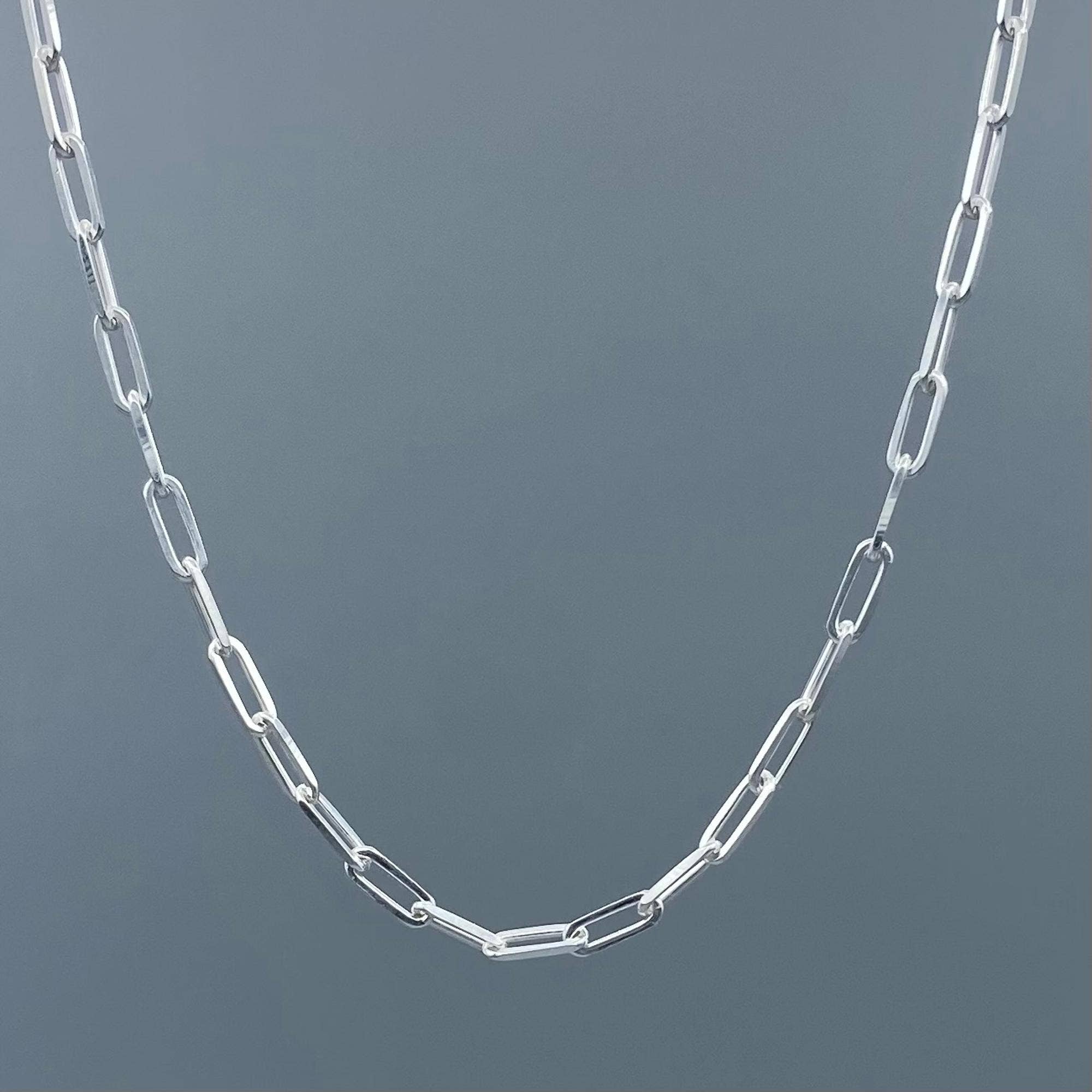 2.5mm Sterling Silver Paperclip Chain