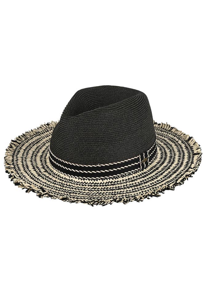 C.C Frayed Edge Panama Sun Hat