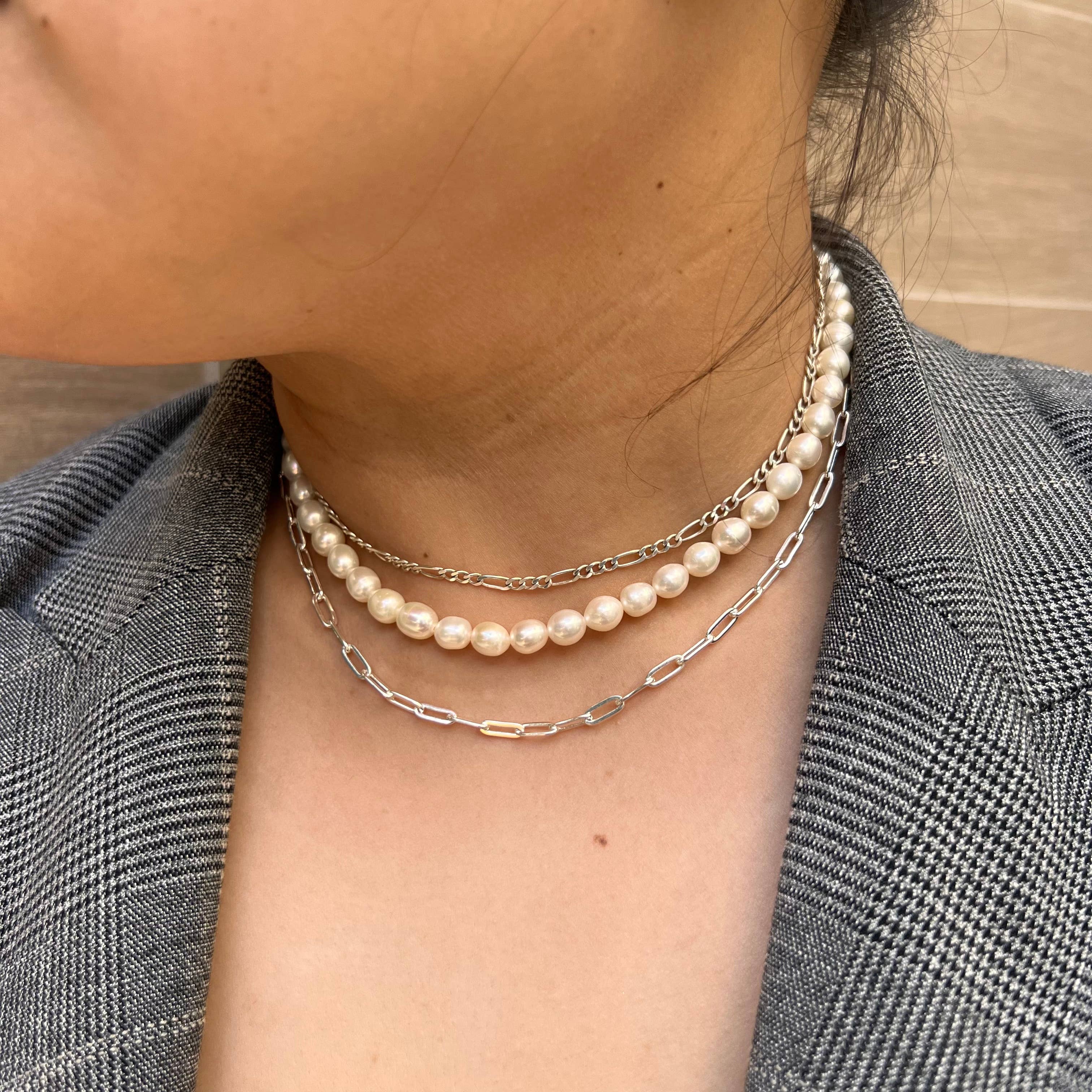 2.5mm Sterling Silver Paperclip Chain