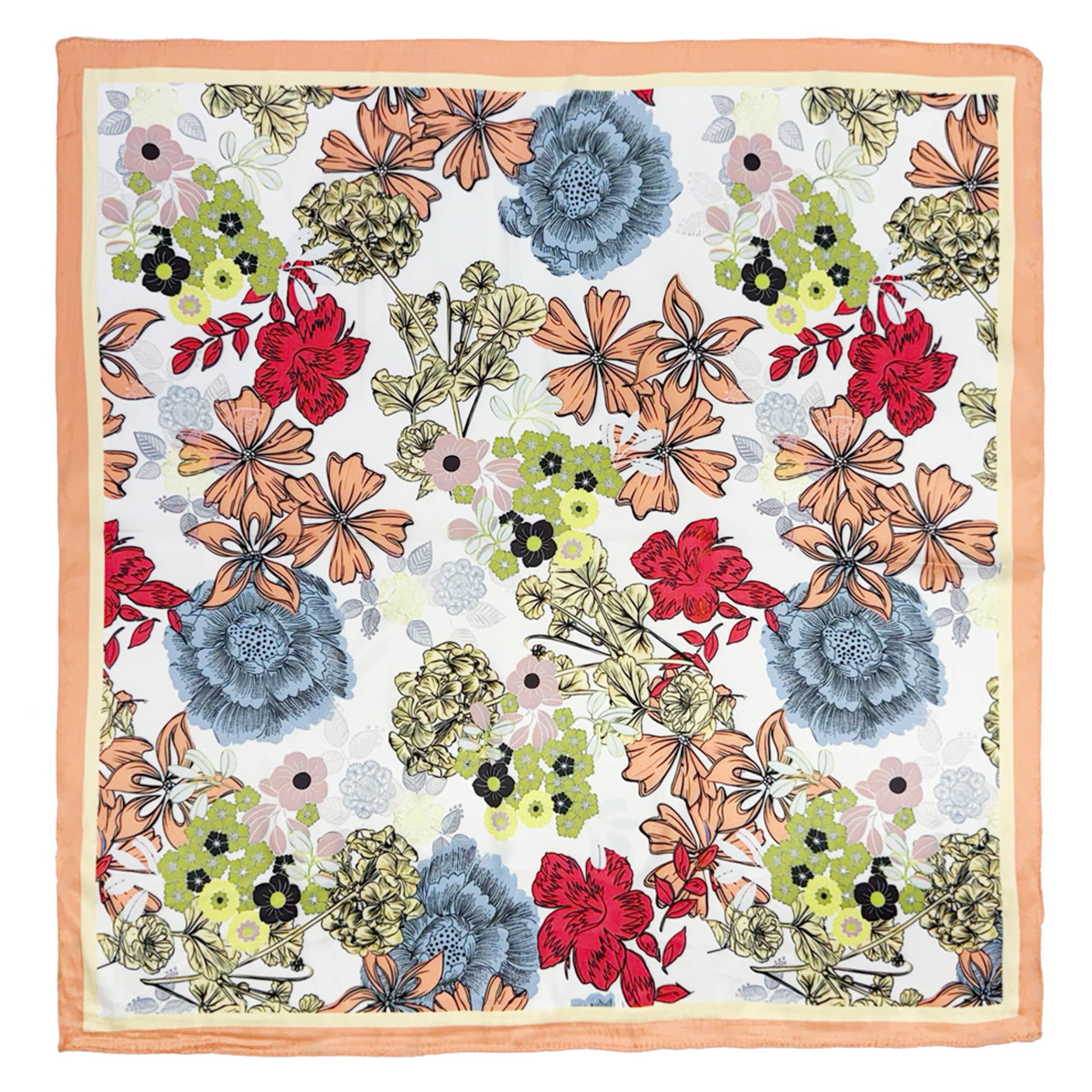 Floral Outline Painting Print Bandana Summer Scarf
