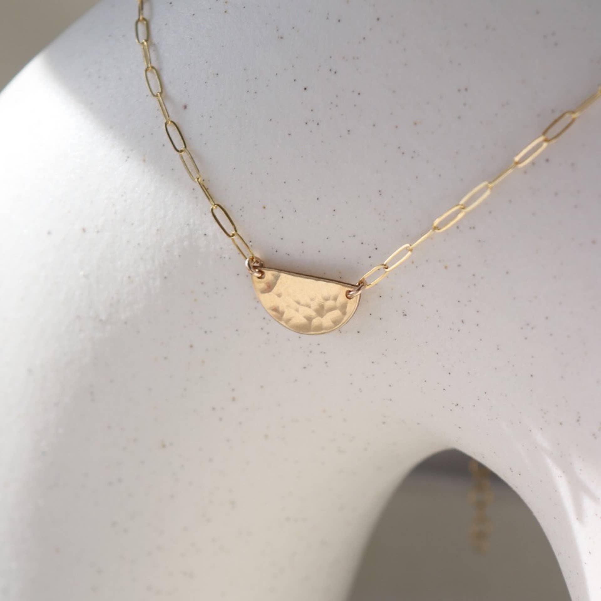 Half Moon Necklace in 14k Gold Fill