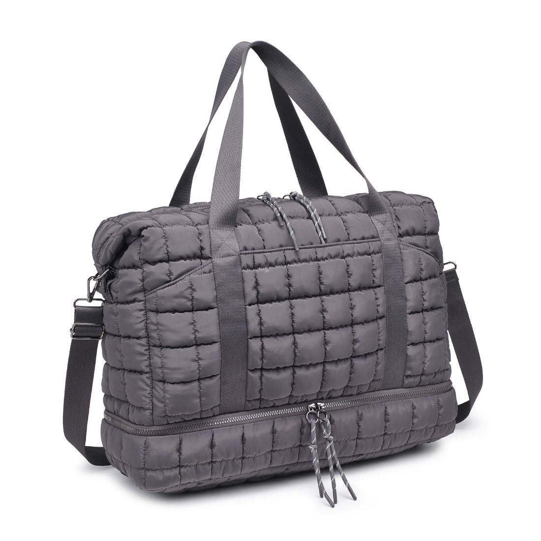 Globetrotter Quilted Nylon Puffer Travel Weekender