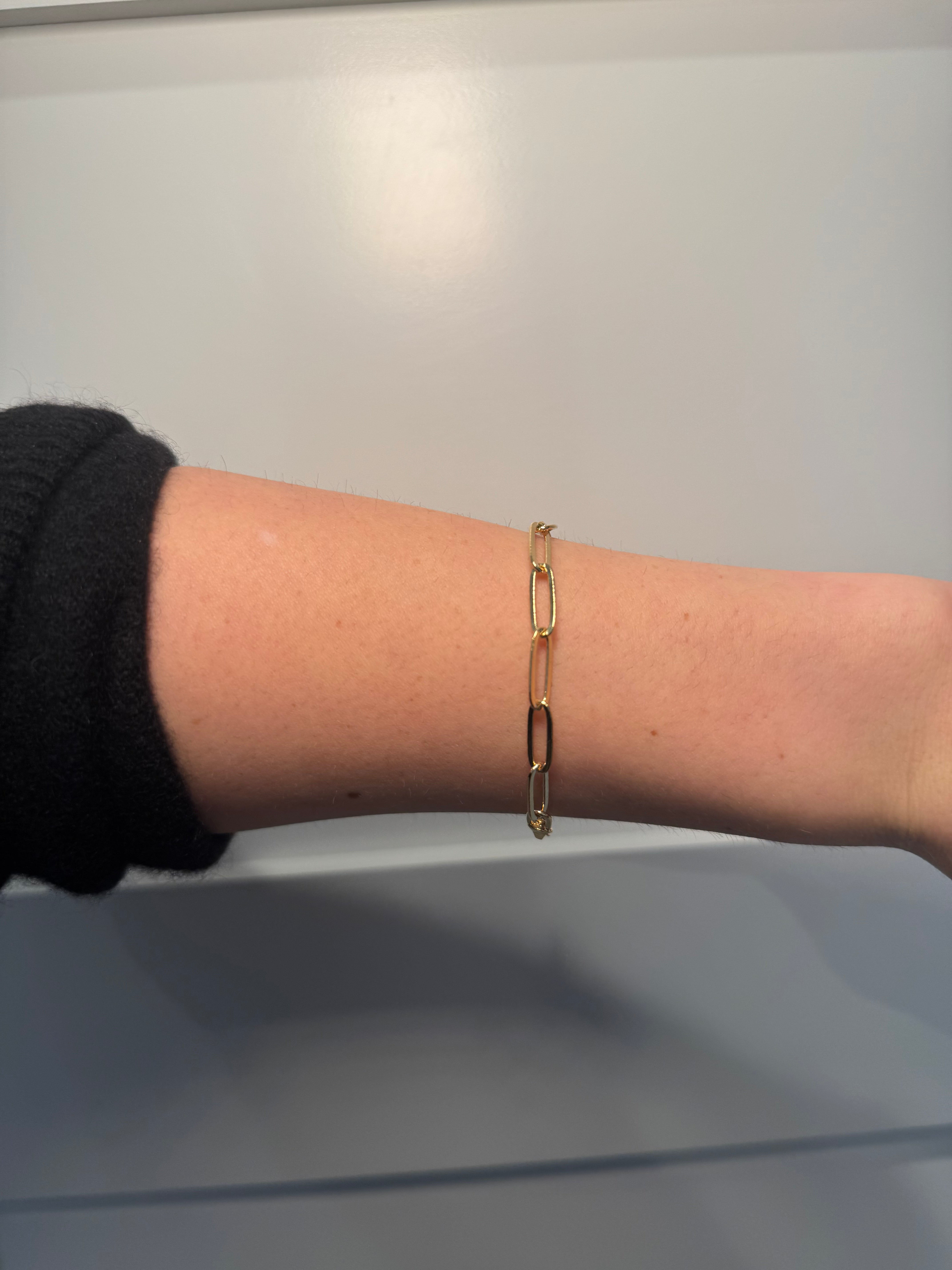 18k Gold Filled Classic Paperclip Bracelet