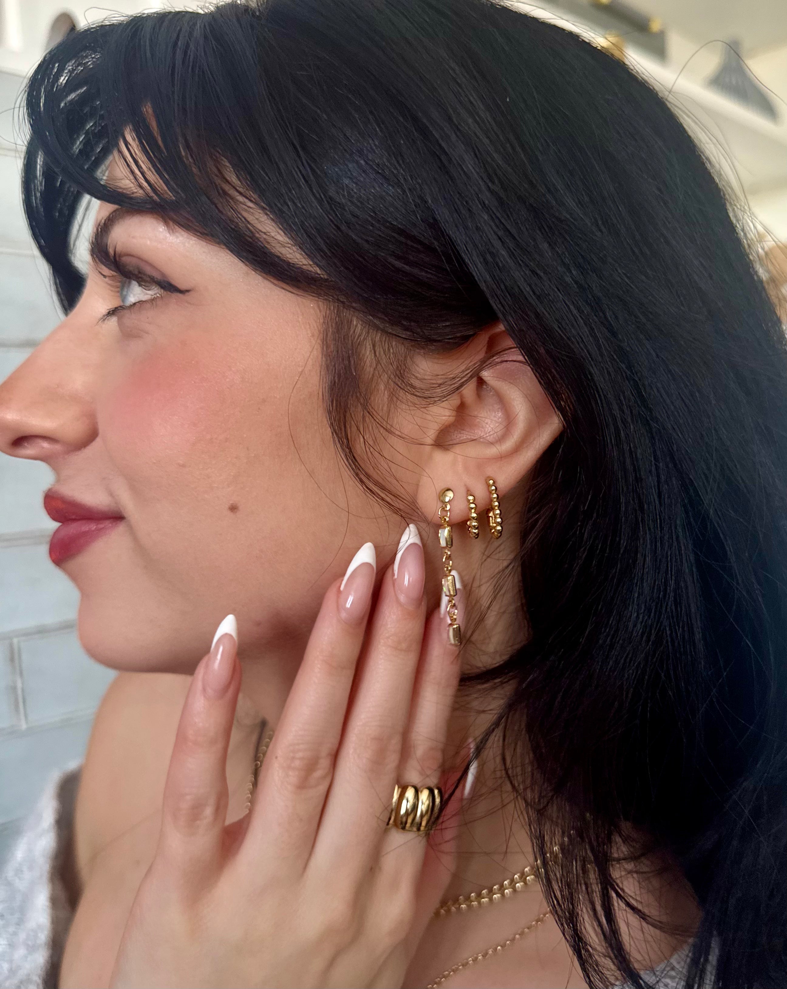 18k Gold Filled Opal Drop Earrings