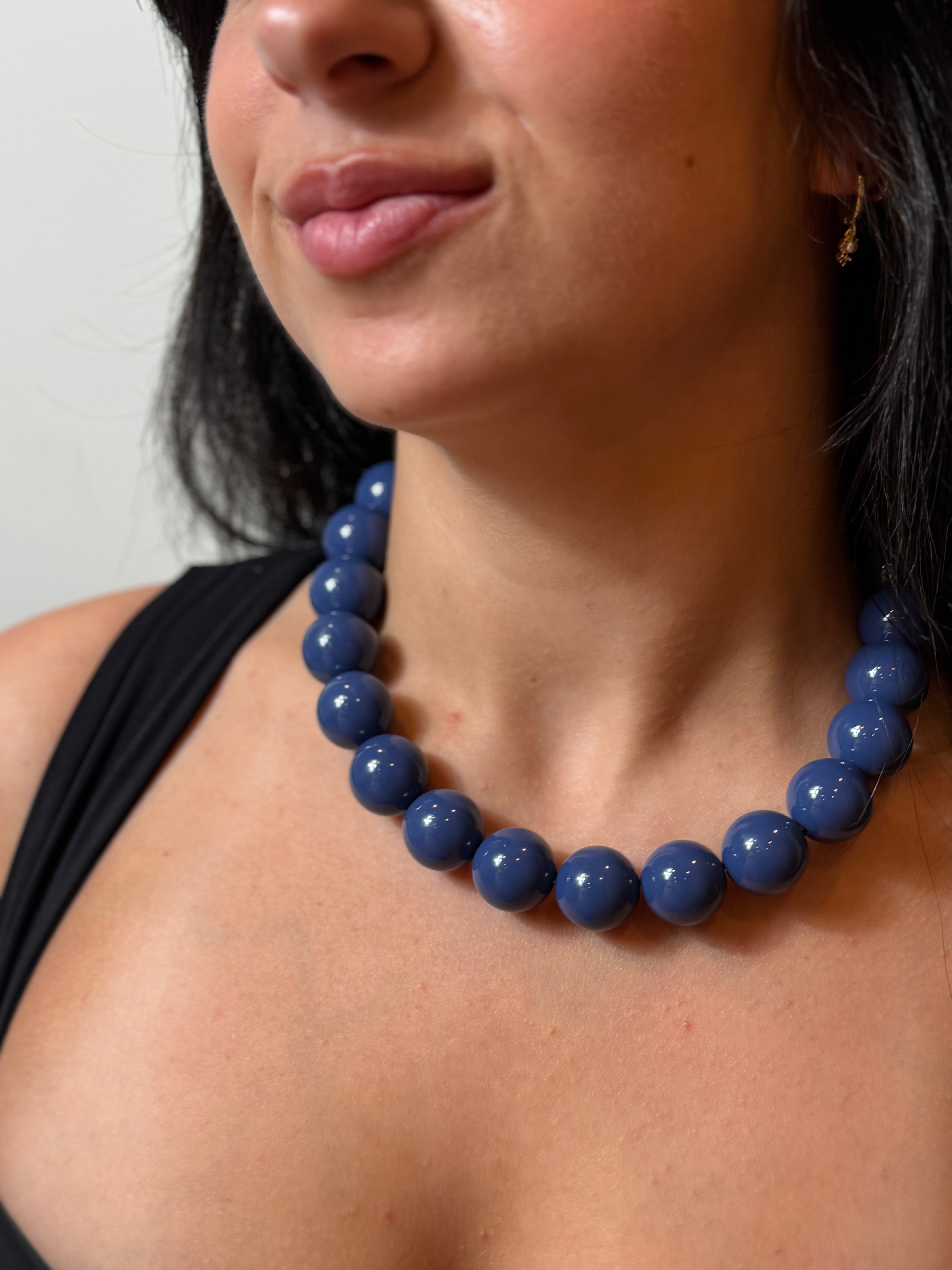 Beaded Color Gumball Statement Necklace