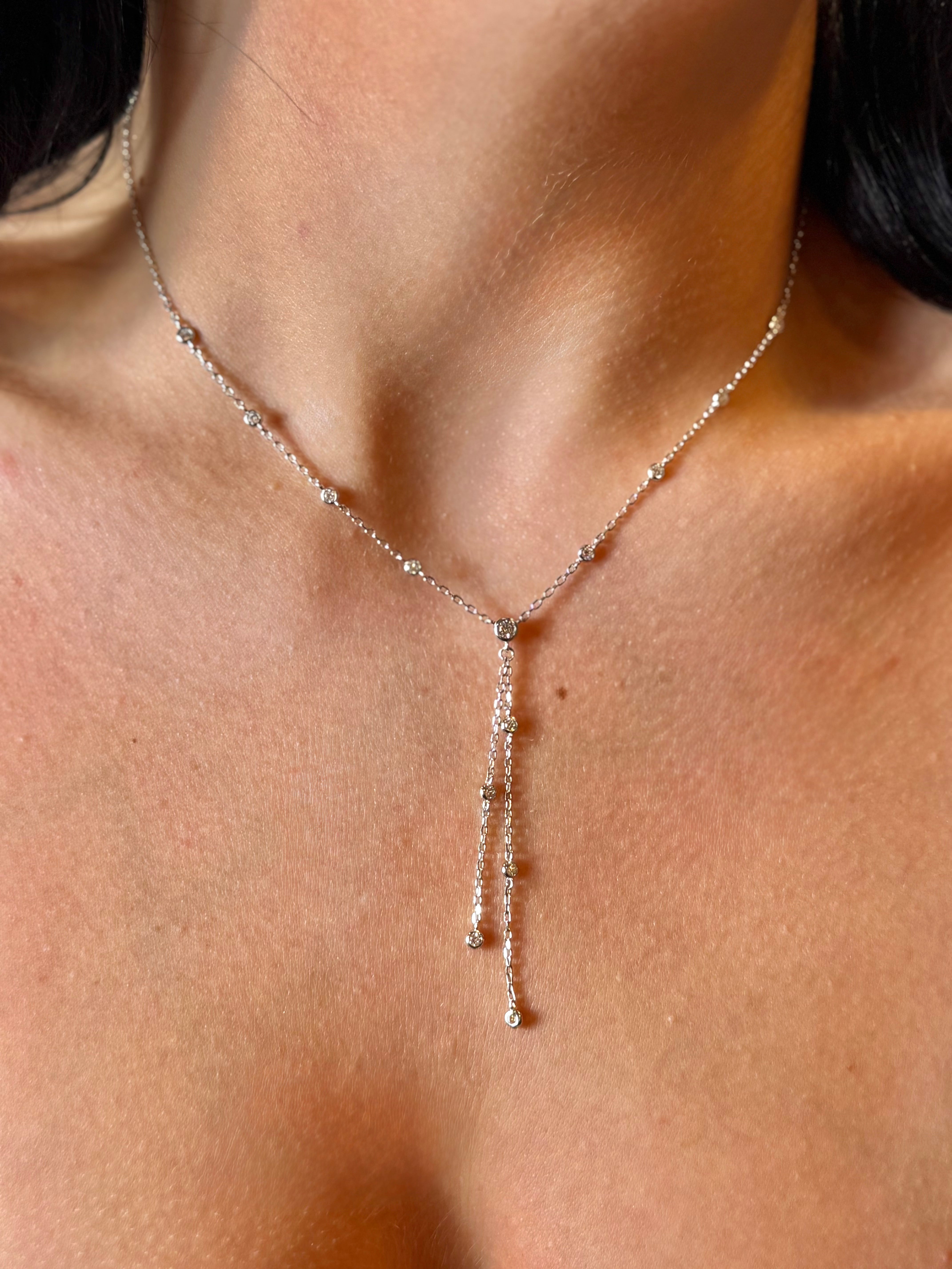 Sterling Silver Y-Drop Necklace