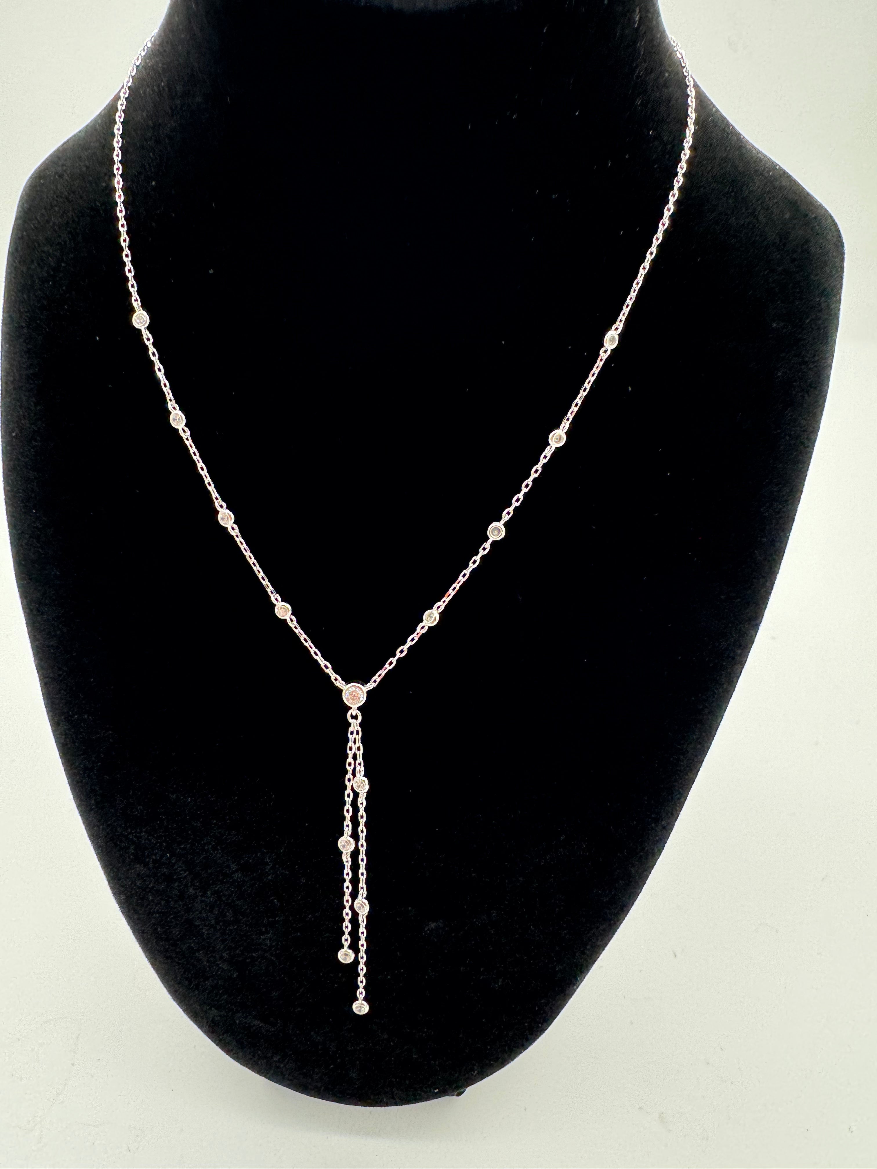 Sterling Silver Y-Drop Necklace