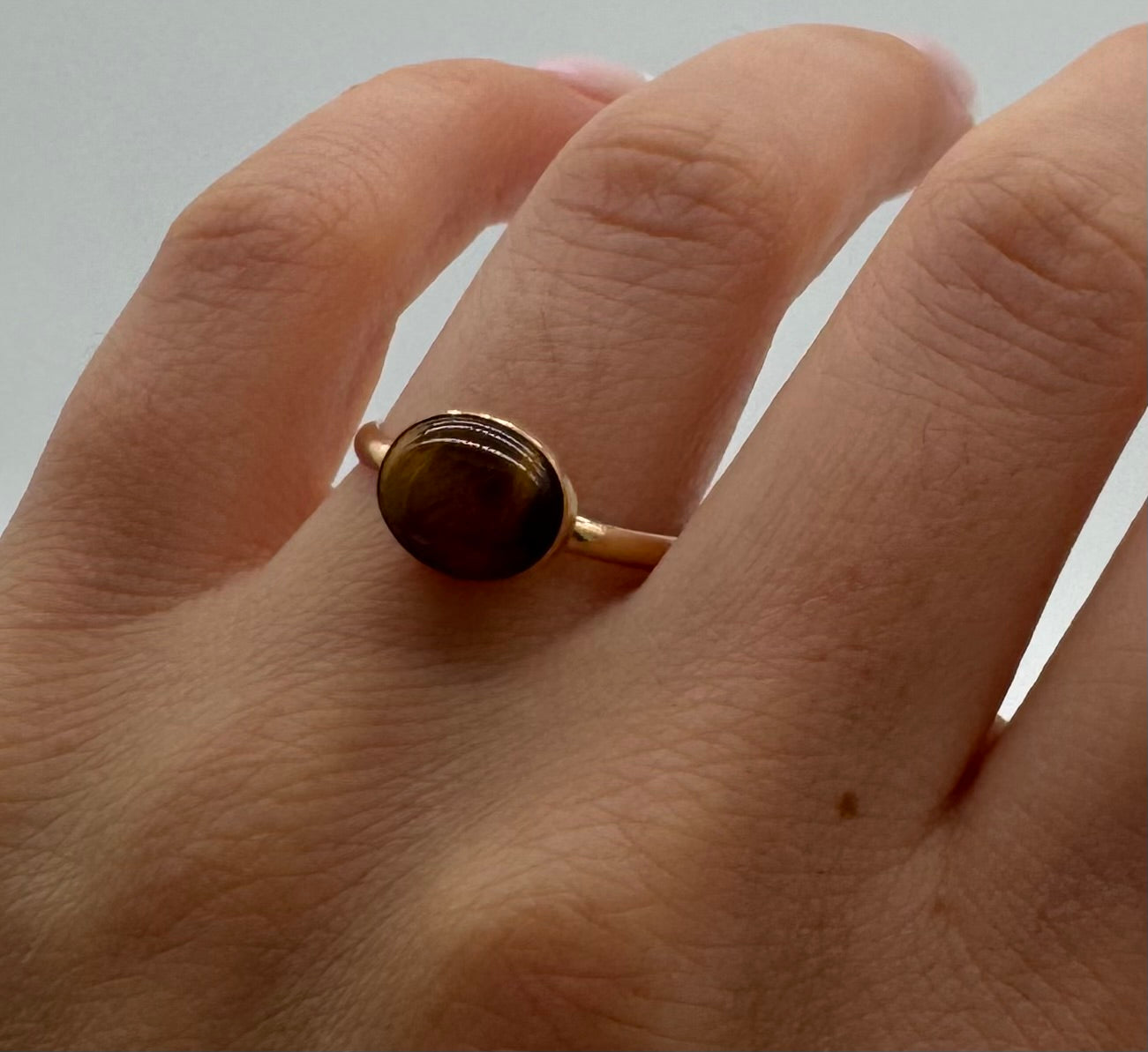 Tigers Eye Ring in 14k Gold Fill or Sterling Silver 