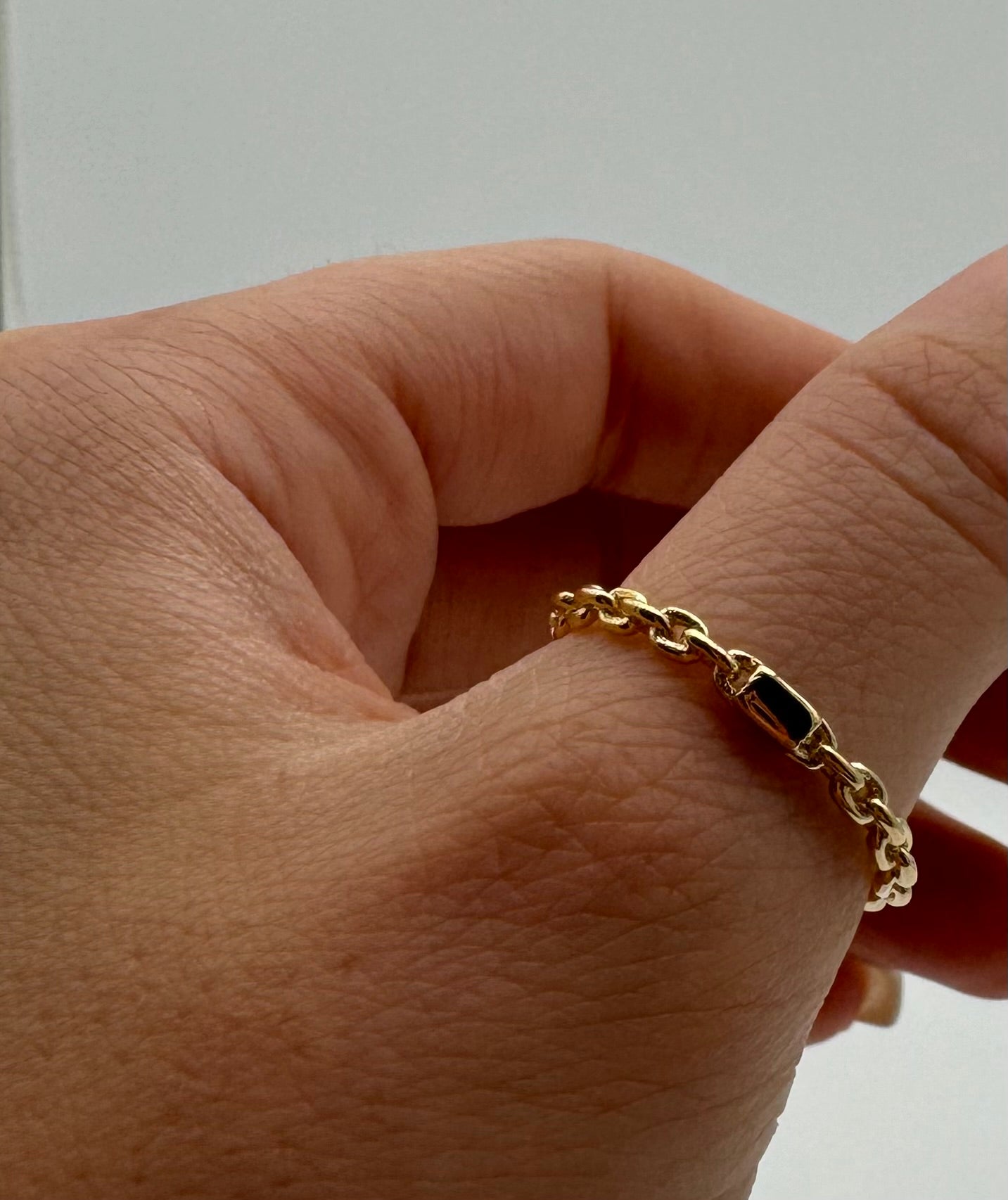 18k Gold Filled Crafted Chain Ring