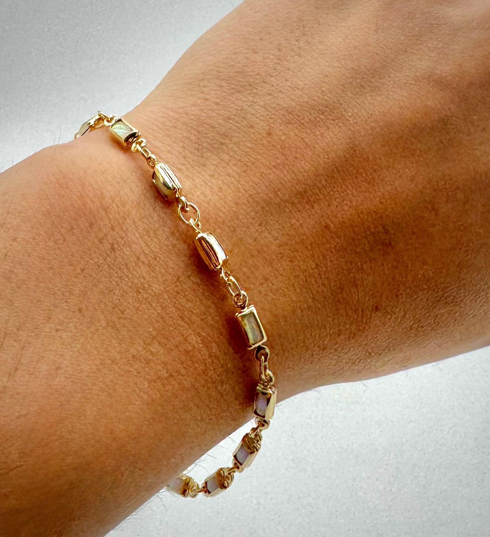 18k Gold Filled Opal Bracelet