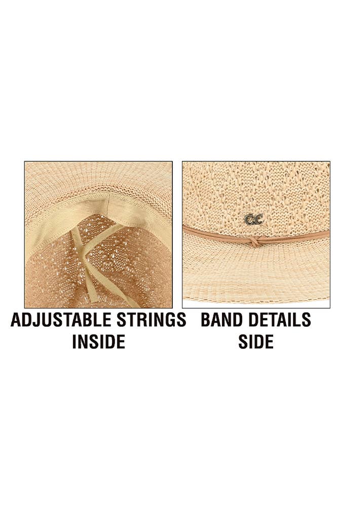 C.C Packable Pattern Panama Hat