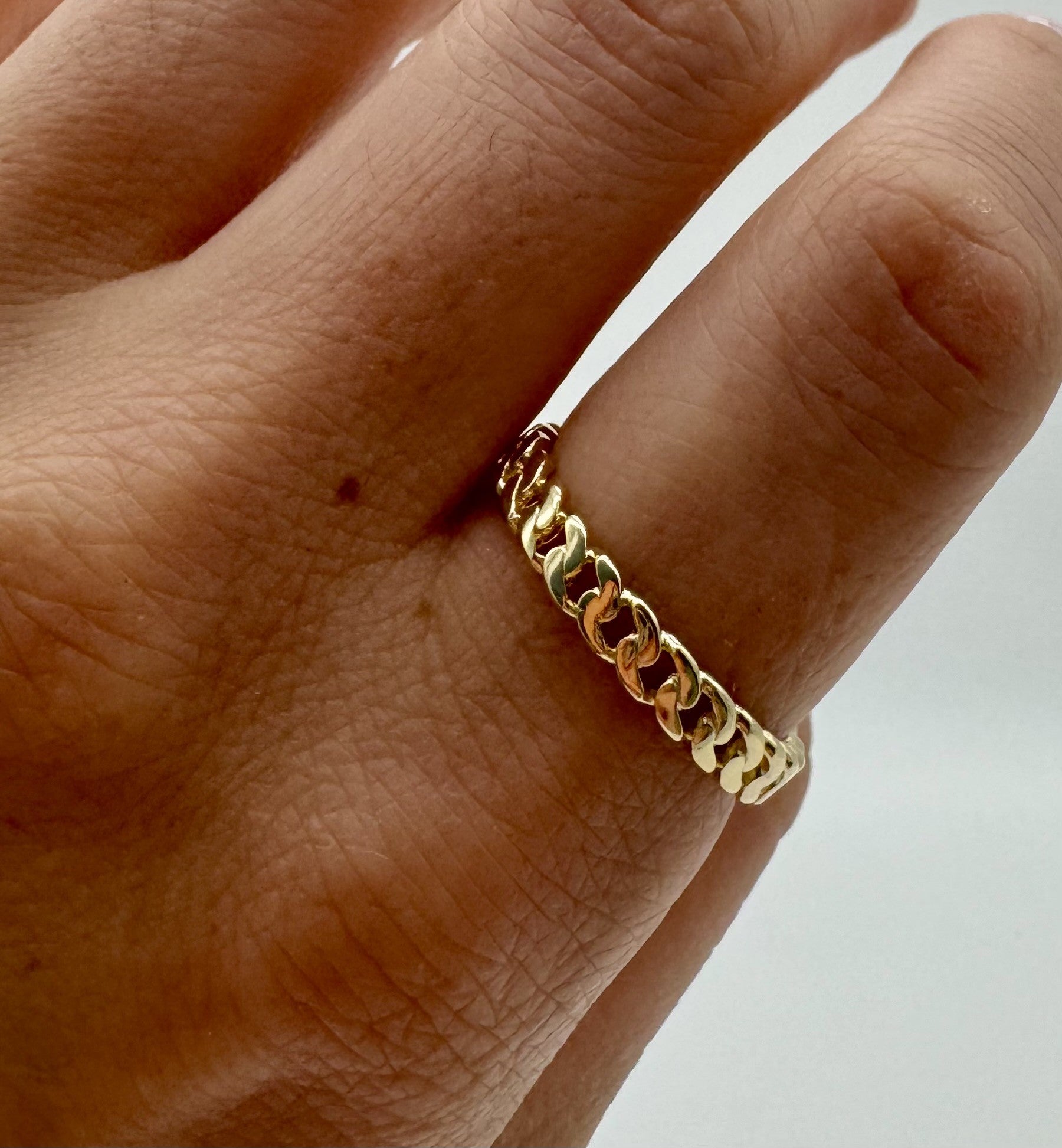 18k Gold Filled 2.5mm Cuban Chain Ring