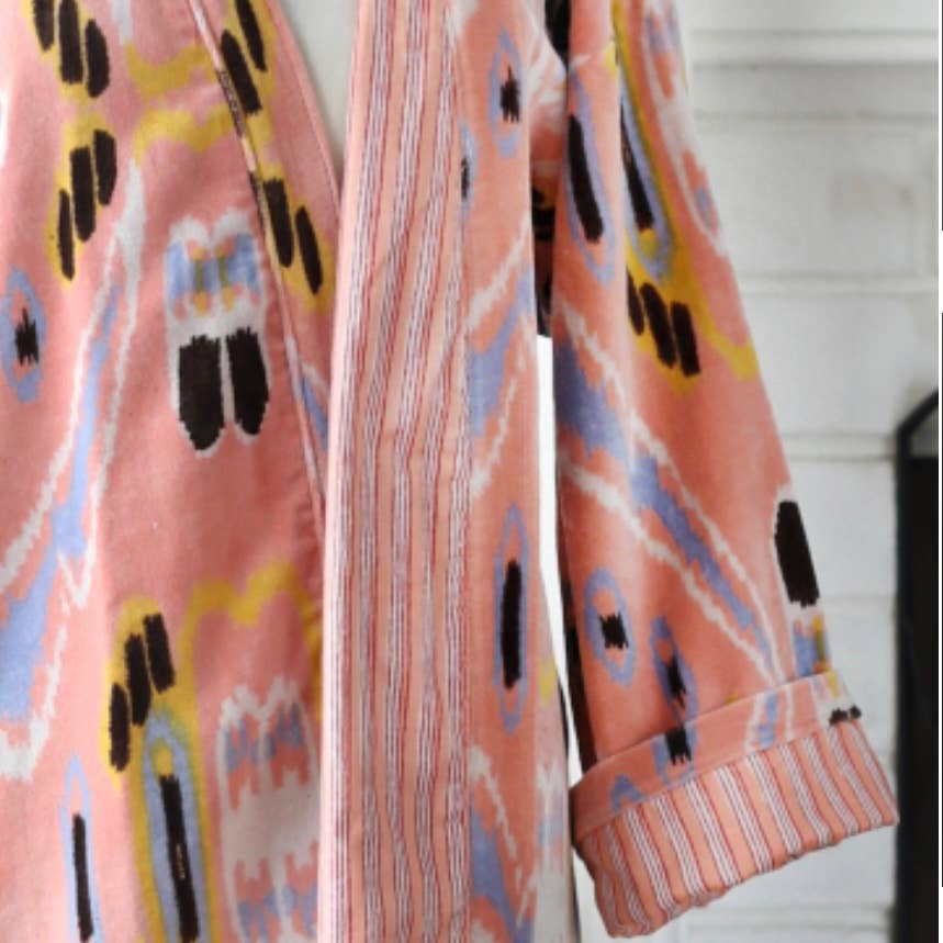Velvet Mariposa Robe Pink - One Size