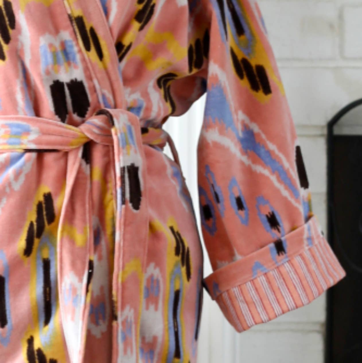 Velvet Mariposa Robe Pink - One Size