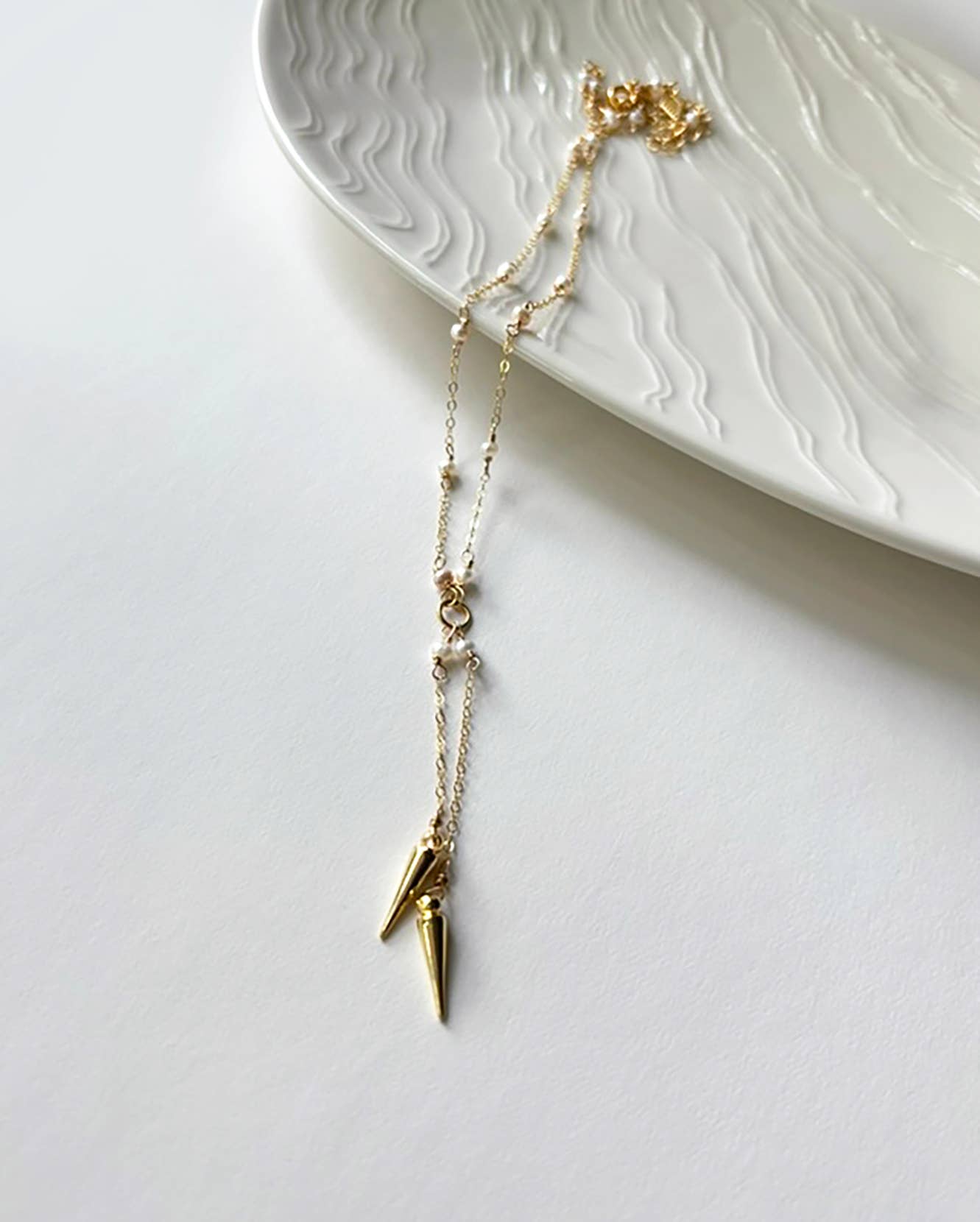 Spike Necklace | Freshwater Pearl