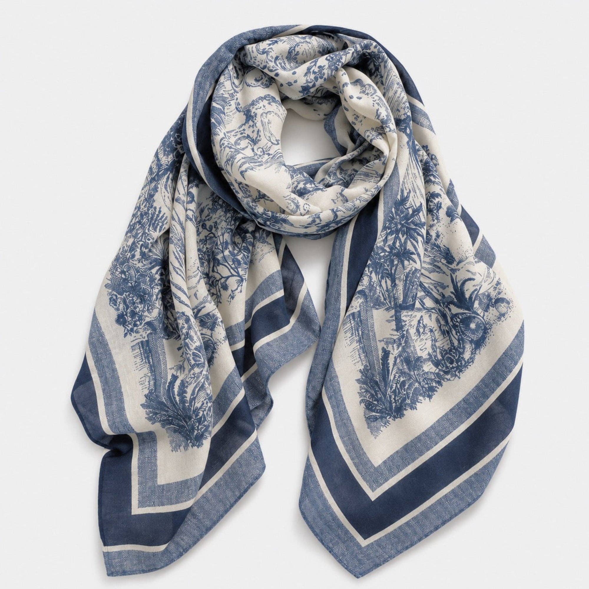 Ellison+Young Viscose Oversized Wrap Scarf, Lightweight Shawl
