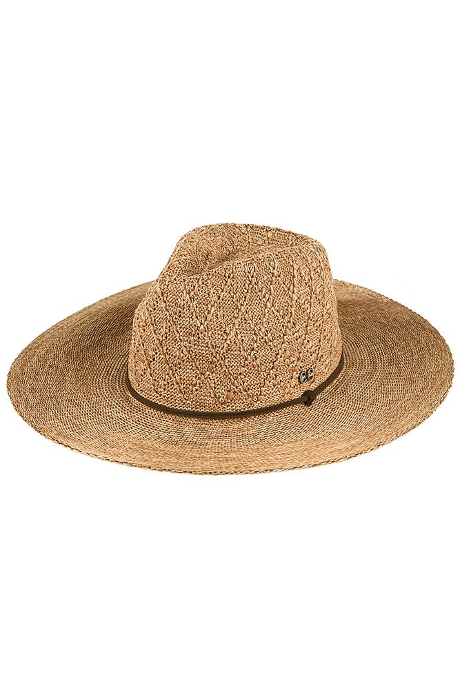 C.C Packable Pattern Panama Hat